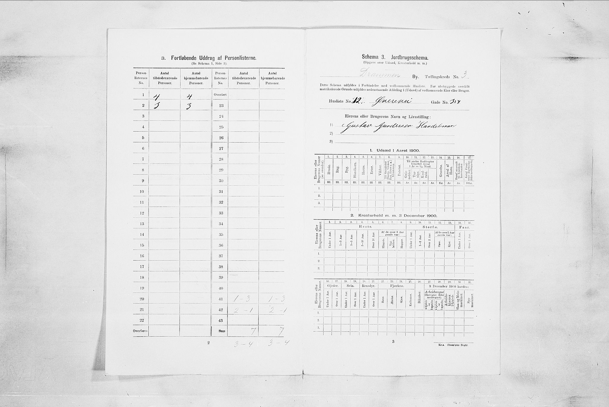 RA, Folketelling 1900 for 0602 Drammen kjøpstad, 1900, s. 879