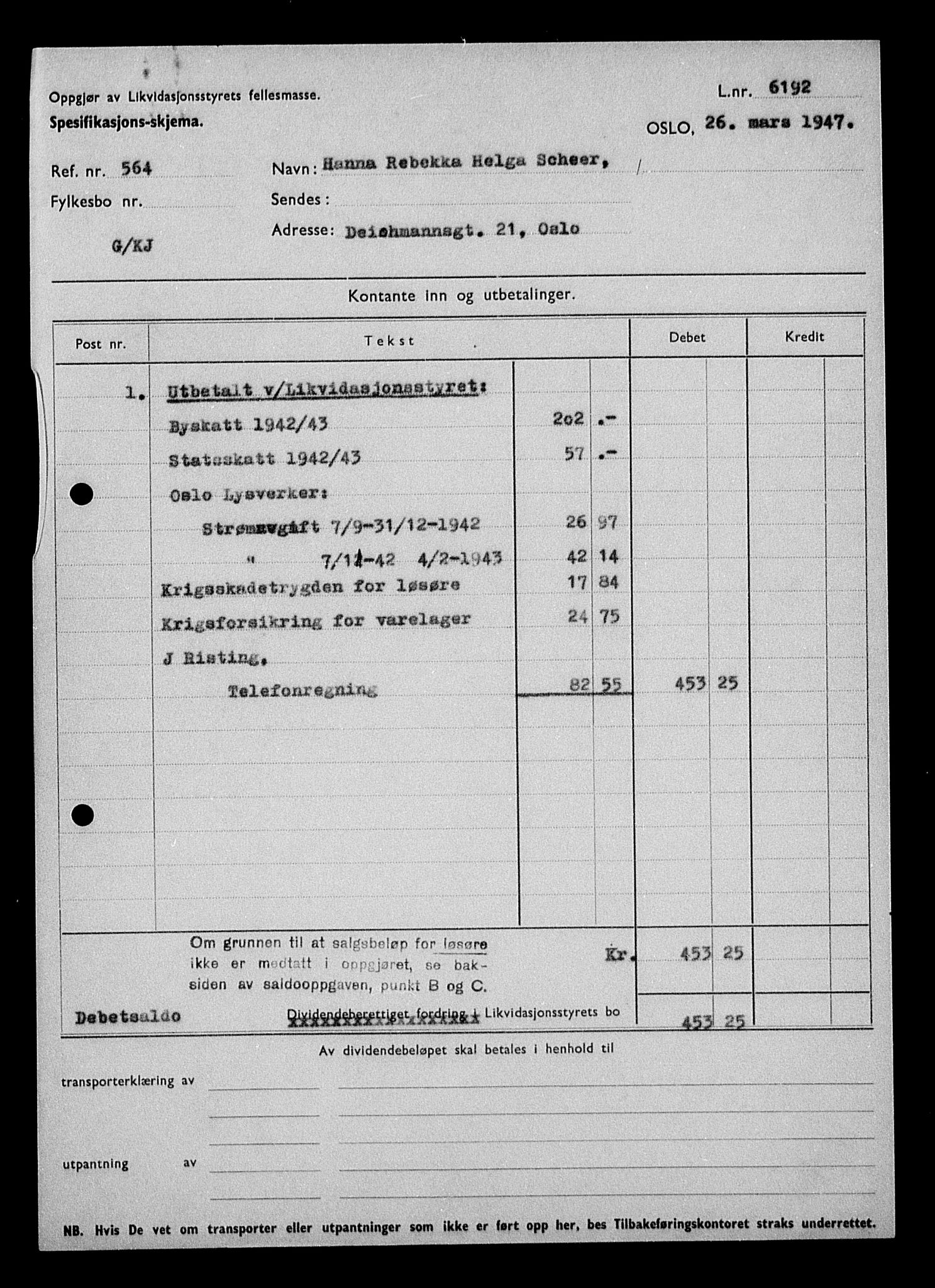 Justisdepartementet, Tilbakeføringskontoret for inndratte formuer, RA/S-1564/H/Hc/Hcc/L0978: --, 1945-1947, s. 296