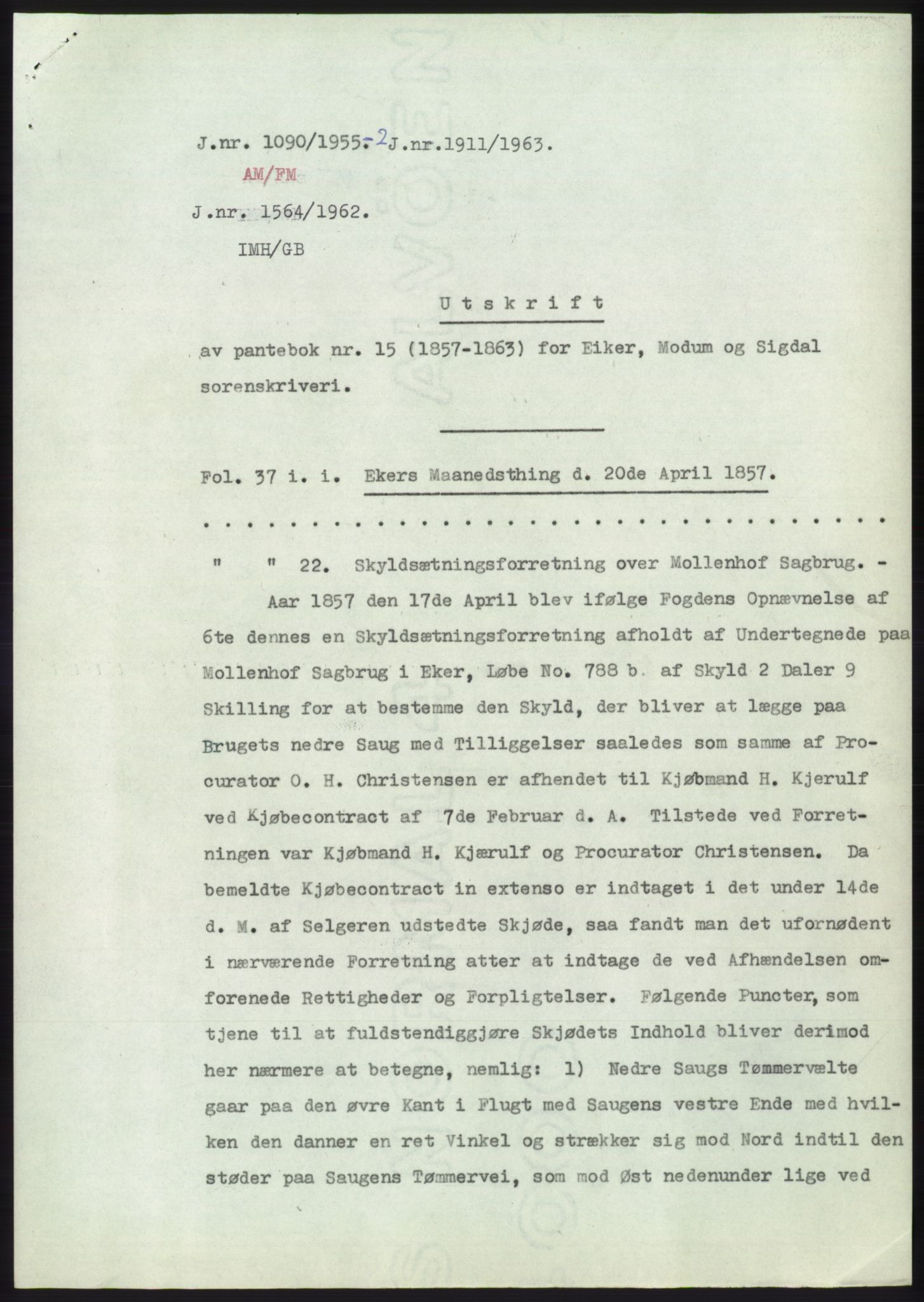 Statsarkivet i Kongsberg, SAKO/A-0001, 1955, s. 362