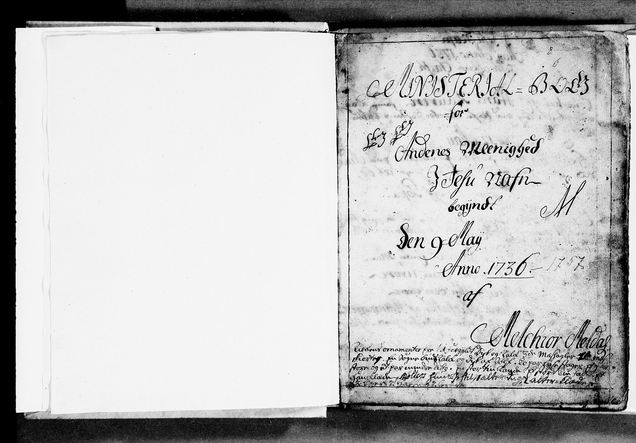 Ministerialprotokoller, klokkerbøker og fødselsregistre - Nordland, SAT/A-1459/899/L1433: Ministerialbok nr. 899A01, 1736-1758