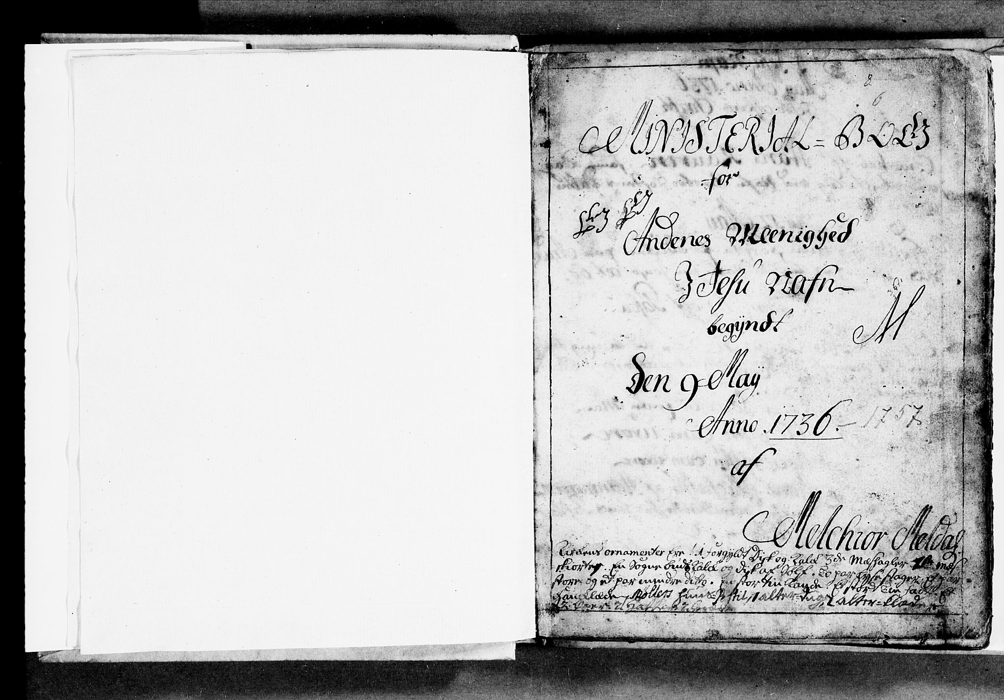 Ministerialprotokoller, klokkerbøker og fødselsregistre - Nordland, AV/SAT-A-1459/899/L1433: Ministerialbok nr. 899A01, 1736-1758