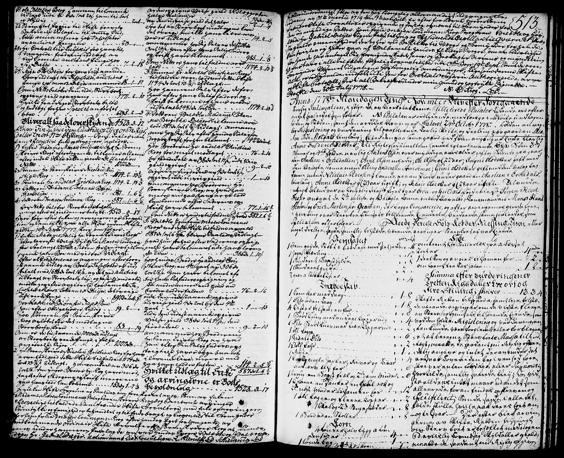 Orkdal sorenskriveri, AV/SAT-A-4169/1/3/3Aa/L0007: Skifteprotokoller, 1767-1782, s. 512b-513a