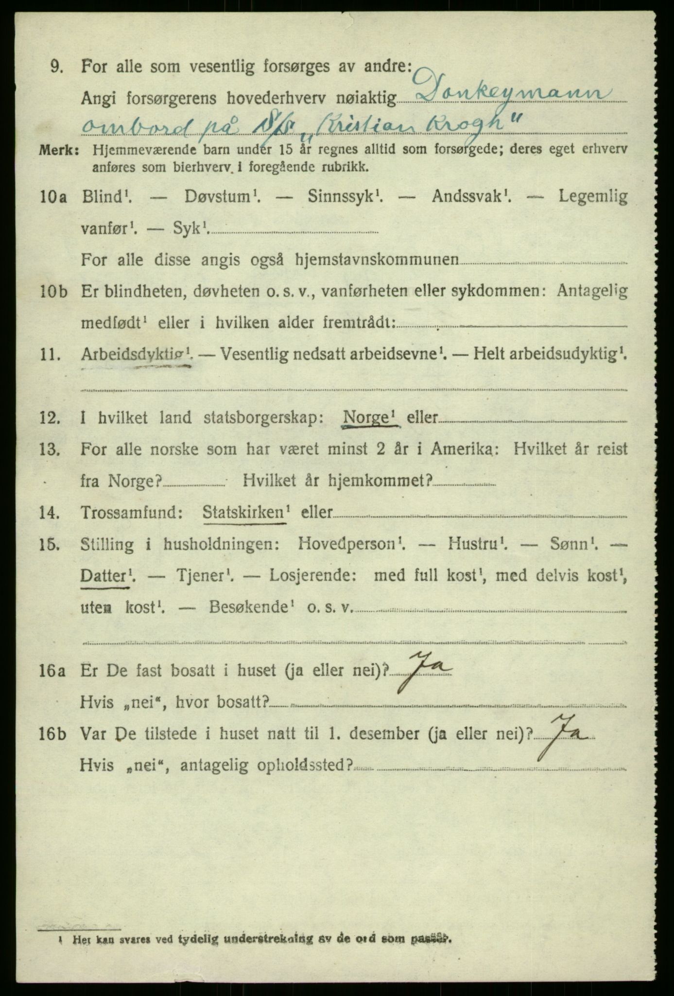 SAB, Folketelling 1920 for 1261 Manger herred, 1920, s. 6005