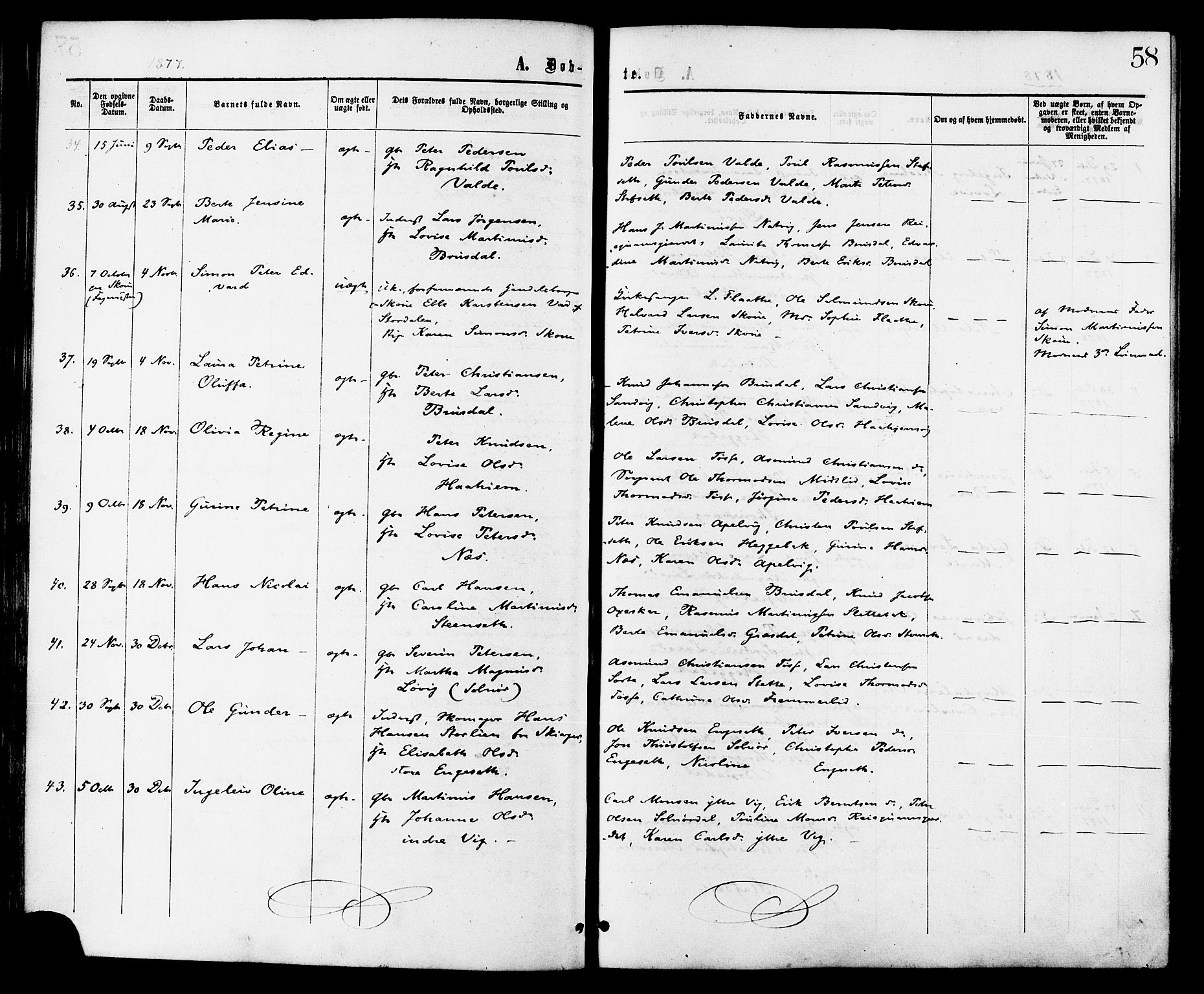Ministerialprotokoller, klokkerbøker og fødselsregistre - Møre og Romsdal, AV/SAT-A-1454/524/L0355: Ministerialbok nr. 524A07, 1864-1879, s. 58
