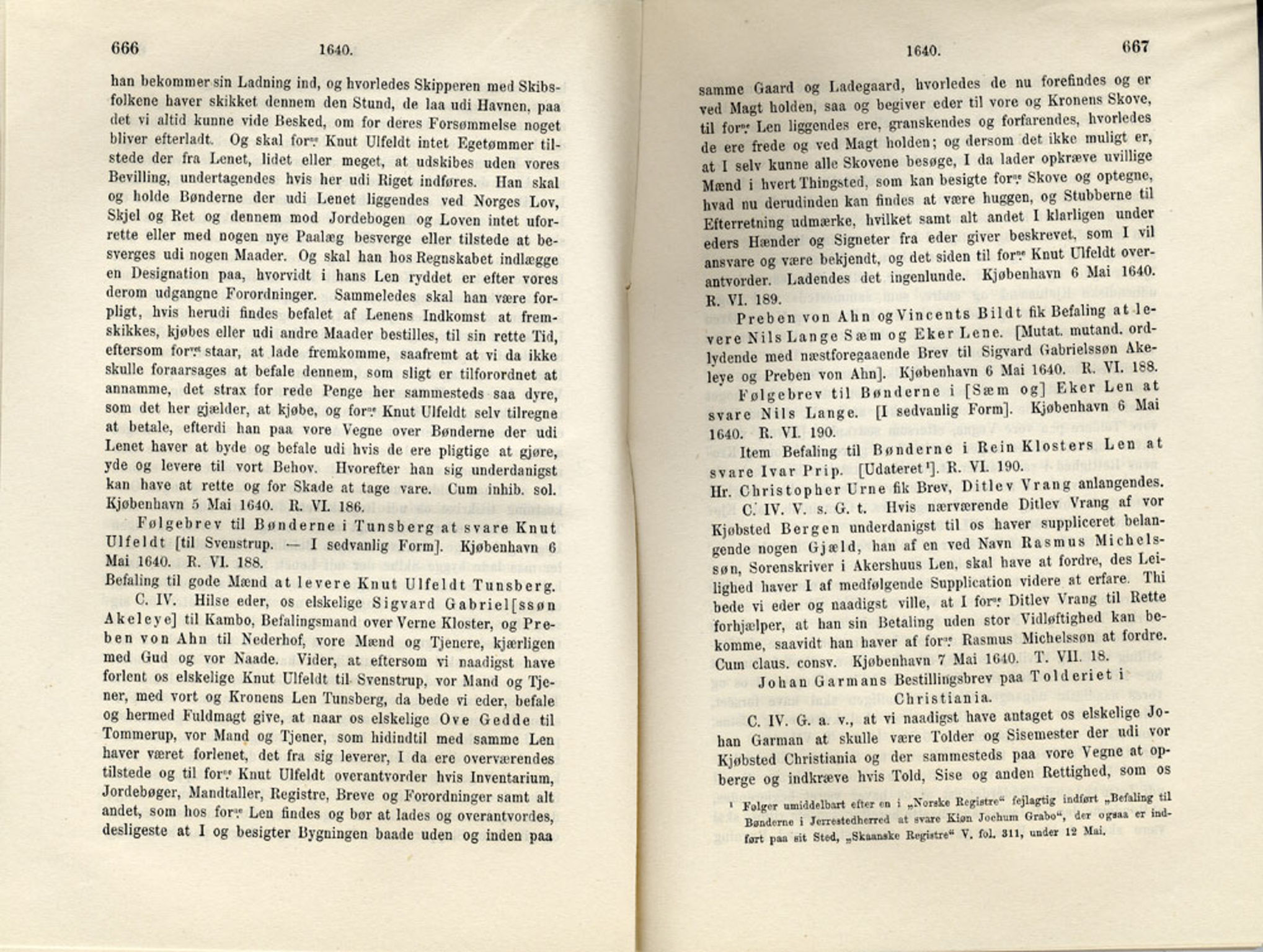 Publikasjoner utgitt av Det Norske Historiske Kildeskriftfond, PUBL/-/-/-: Norske Rigs-Registranter, bind 7, 1635-1640, s. 666-667