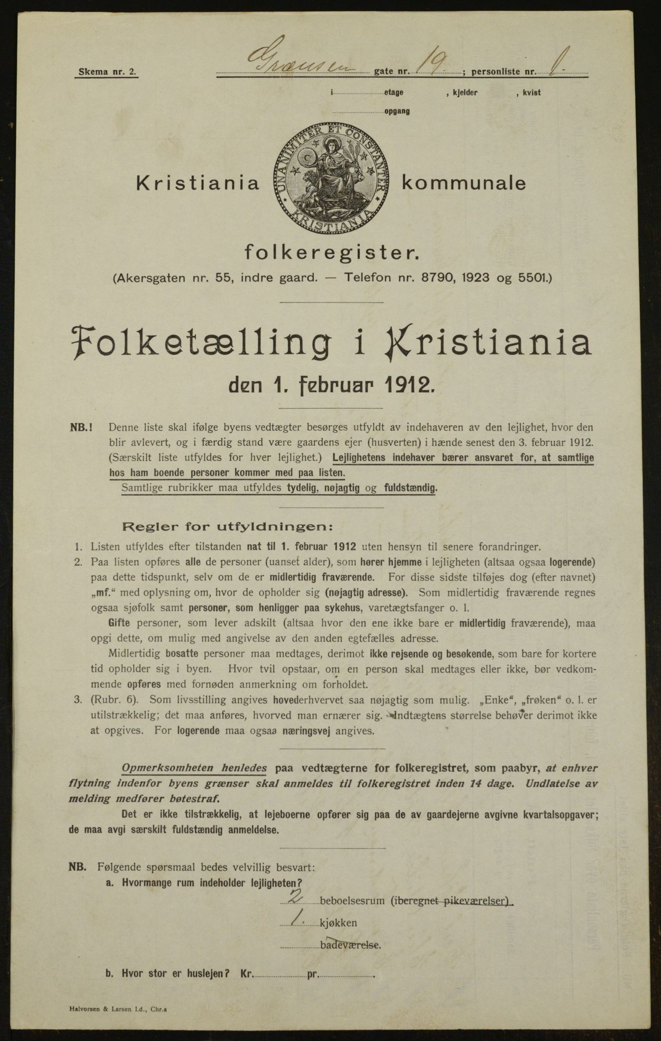 OBA, Kommunal folketelling 1.2.1912 for Kristiania, 1912, s. 29691