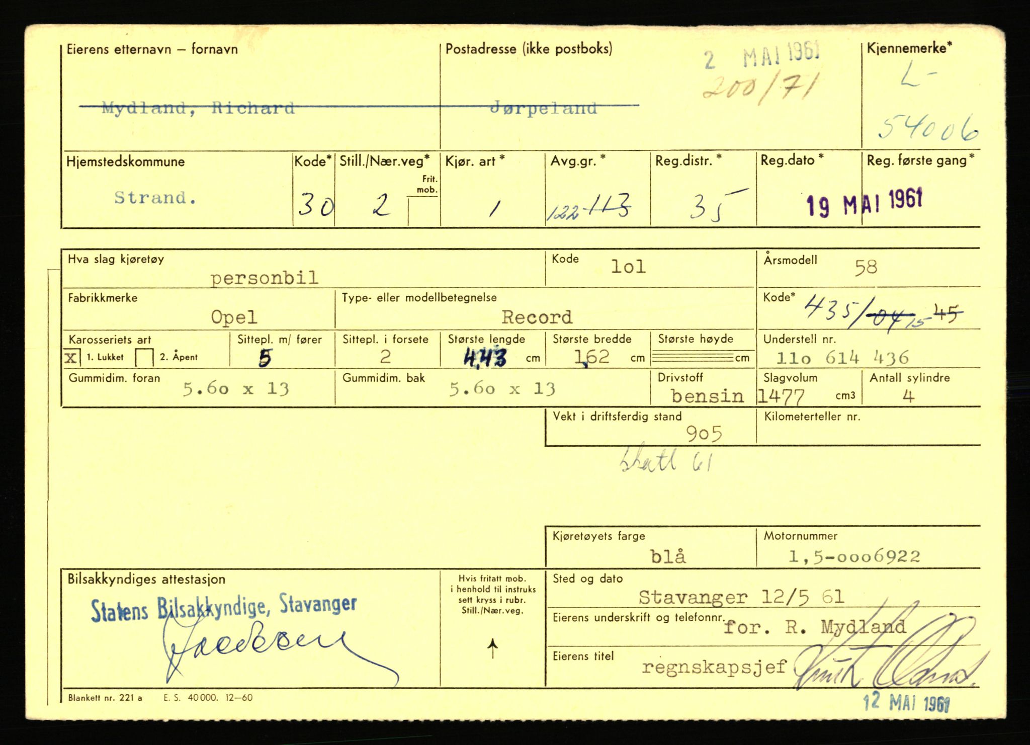 Stavanger trafikkstasjon, AV/SAST-A-101942/0/F/L0053: L-52900 - L-54199, 1930-1971, s. 2473