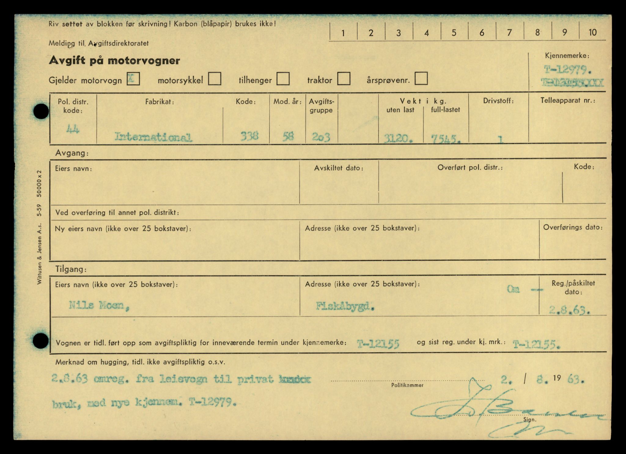 Møre og Romsdal vegkontor - Ålesund trafikkstasjon, AV/SAT-A-4099/F/Fe/L0035: Registreringskort for kjøretøy T 12653 - T 12829, 1927-1998, s. 2136