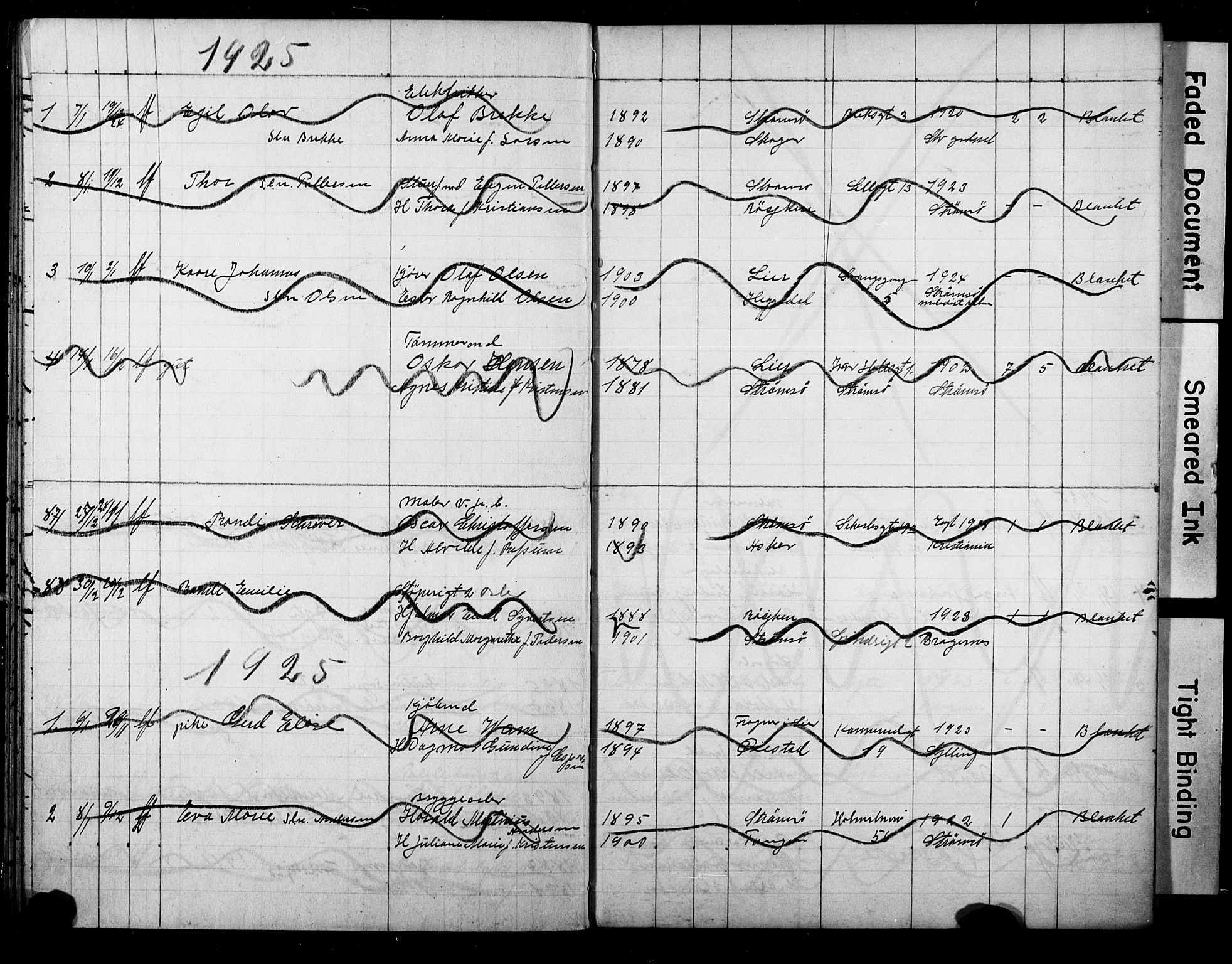 Strømsø kirkebøker, AV/SAKO-A-246/Y/Ya/L0009: Kladd til kirkebok nr. I 9, 1920-1925