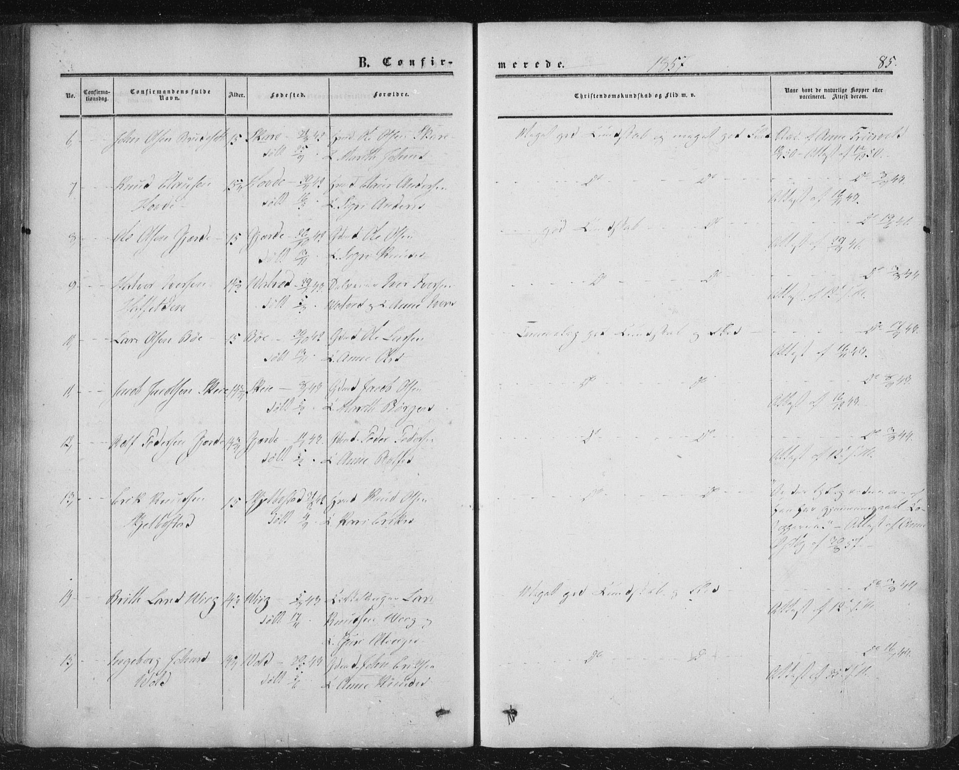 Ministerialprotokoller, klokkerbøker og fødselsregistre - Møre og Romsdal, AV/SAT-A-1454/543/L0562: Ministerialbok nr. 543A02, 1854-1884, s. 85