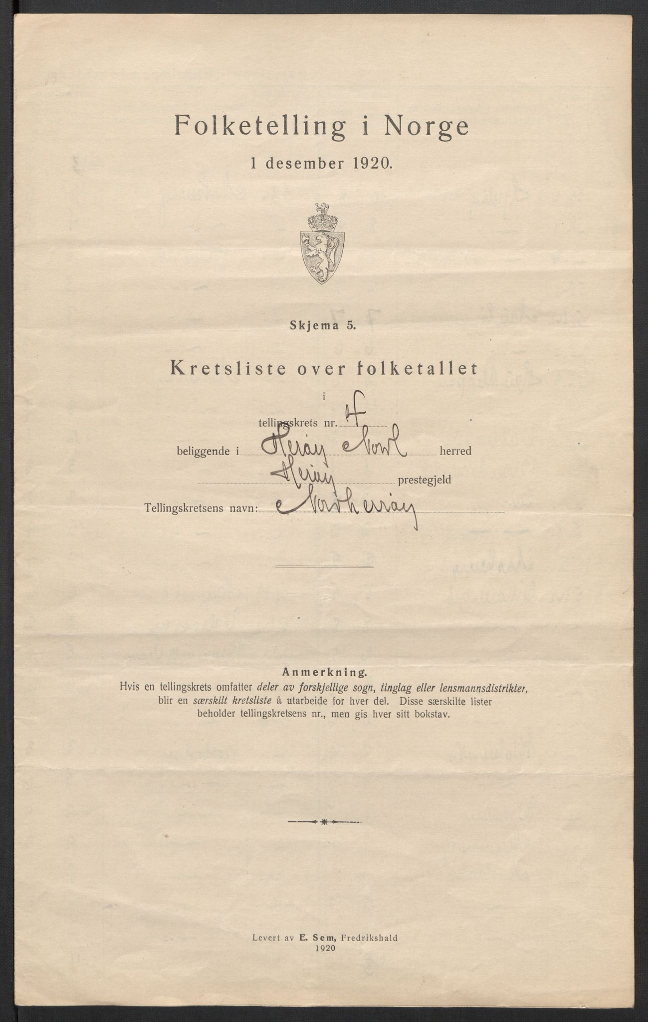 SAT, Folketelling 1920 for 1818 Herøy herred, 1920, s. 15