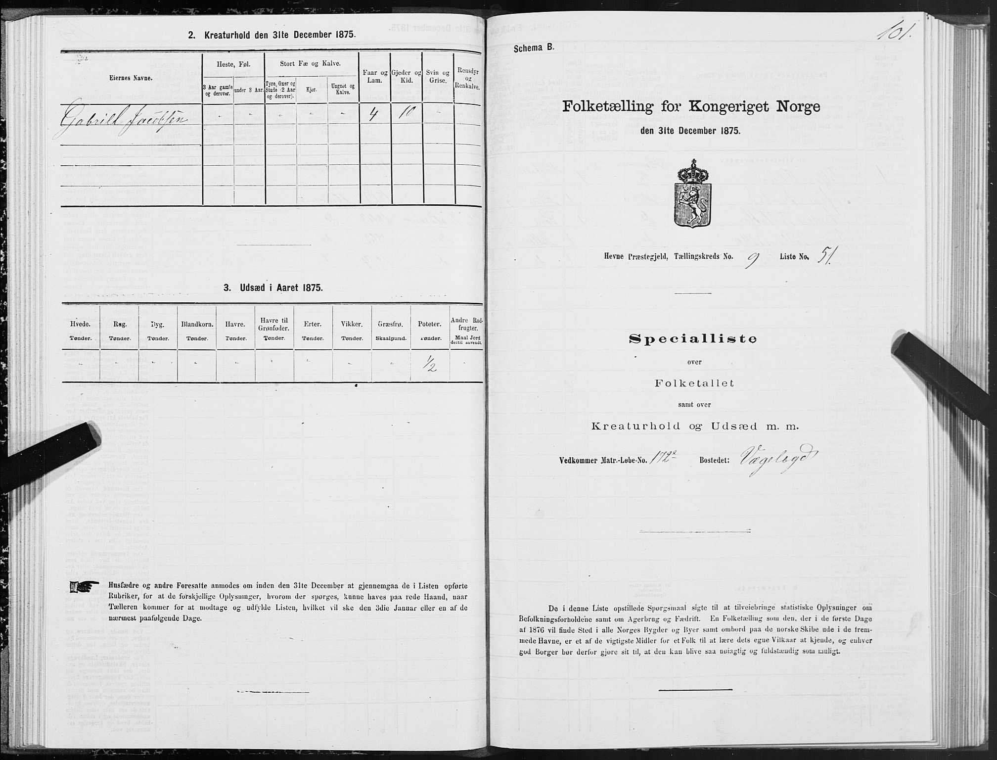 SAT, Folketelling 1875 for 1612P Hemne prestegjeld, 1875, s. 5101