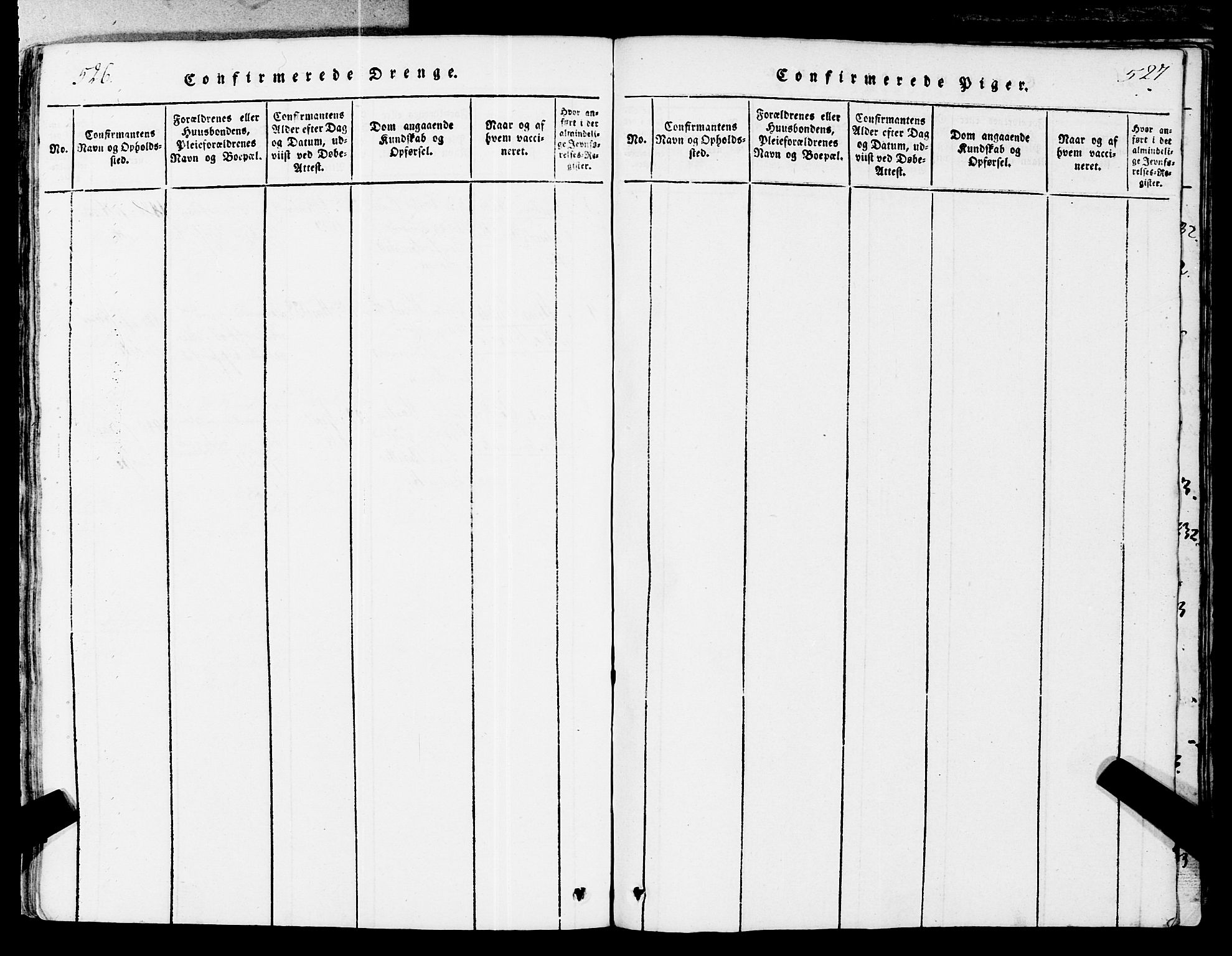 Ministerialprotokoller, klokkerbøker og fødselsregistre - Møre og Romsdal, AV/SAT-A-1454/546/L0593: Ministerialbok nr. 546A01, 1818-1853, s. 526-527