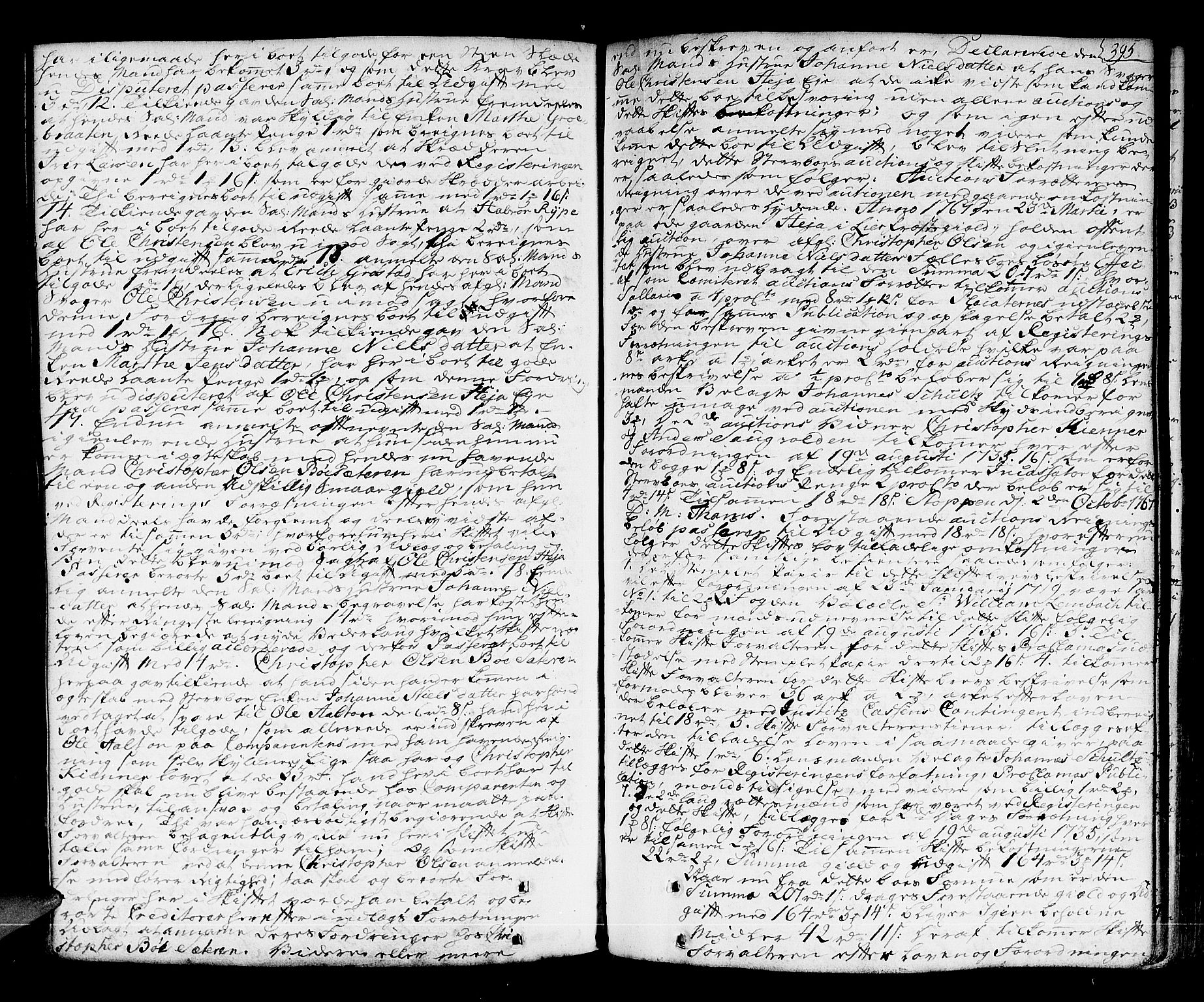 Lier, Røyken og Hurum sorenskriveri, AV/SAKO-A-89/H/Hc/L0005: Skifteprotokoll, 1760-1774, s. 394b-395a