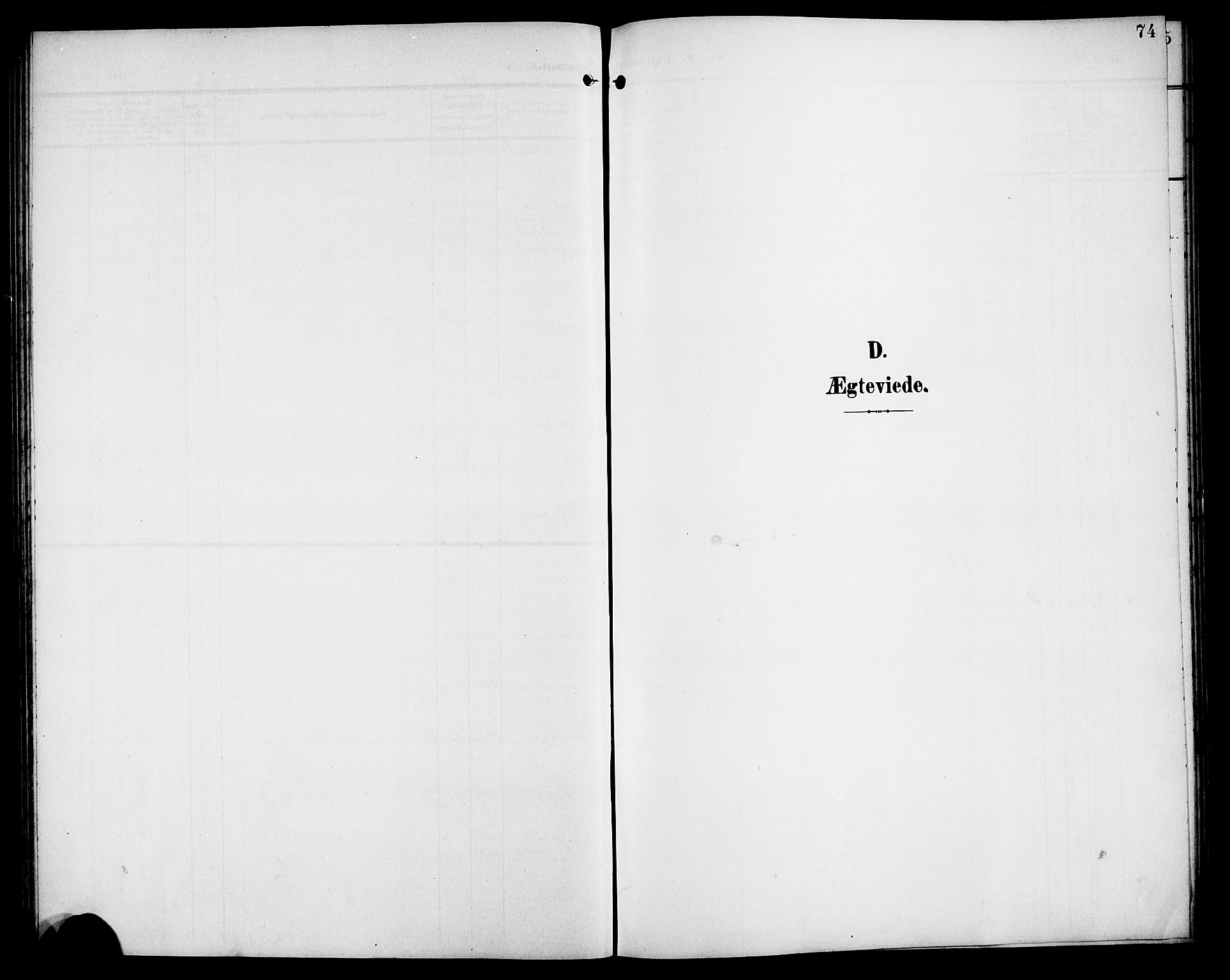 Sand sokneprestkontor, SAST/A-101848/01/IV/L0004: Klokkerbok nr. B 4, 1903-1927, s. 74