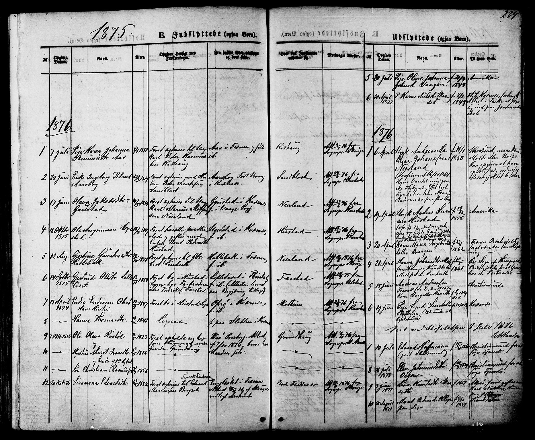 Ministerialprotokoller, klokkerbøker og fødselsregistre - Møre og Romsdal, AV/SAT-A-1454/566/L0768: Ministerialbok nr. 566A07, 1869-1881, s. 234