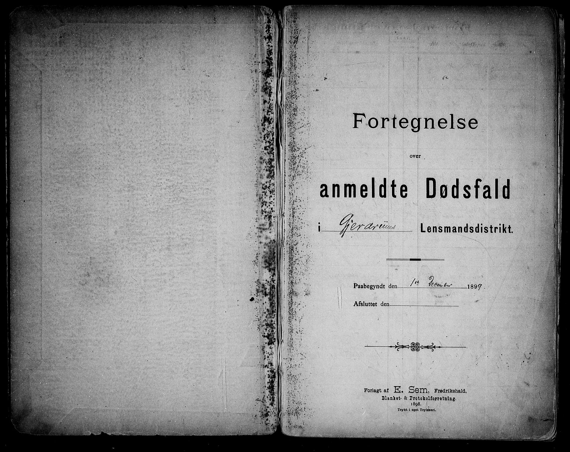 Gjerdrum lensmannskontor, SAO/A-10413/H/Ha/L0001: Dødsfallsprotokoll, 1899-1939