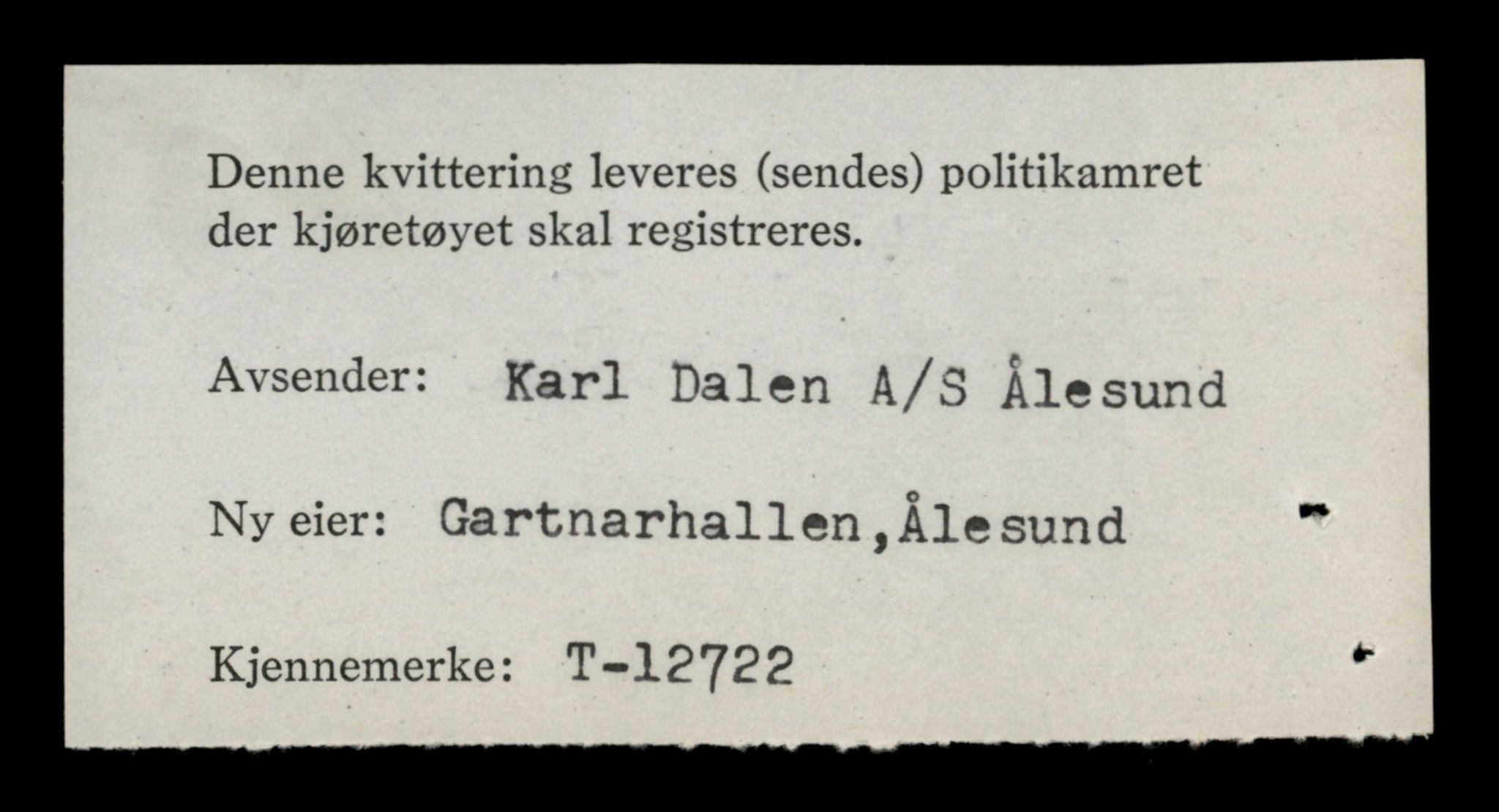 Møre og Romsdal vegkontor - Ålesund trafikkstasjon, SAT/A-4099/F/Fe/L0035: Registreringskort for kjøretøy T 12653 - T 12829, 1927-1998, s. 1307