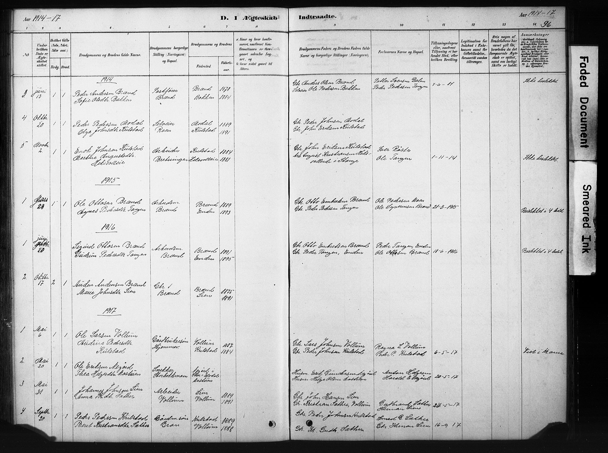 Sollia prestekontor, SAH/PREST-050/H/Ha/Hab/L0002: Klokkerbok nr. 2, 1880-1933, s. 96