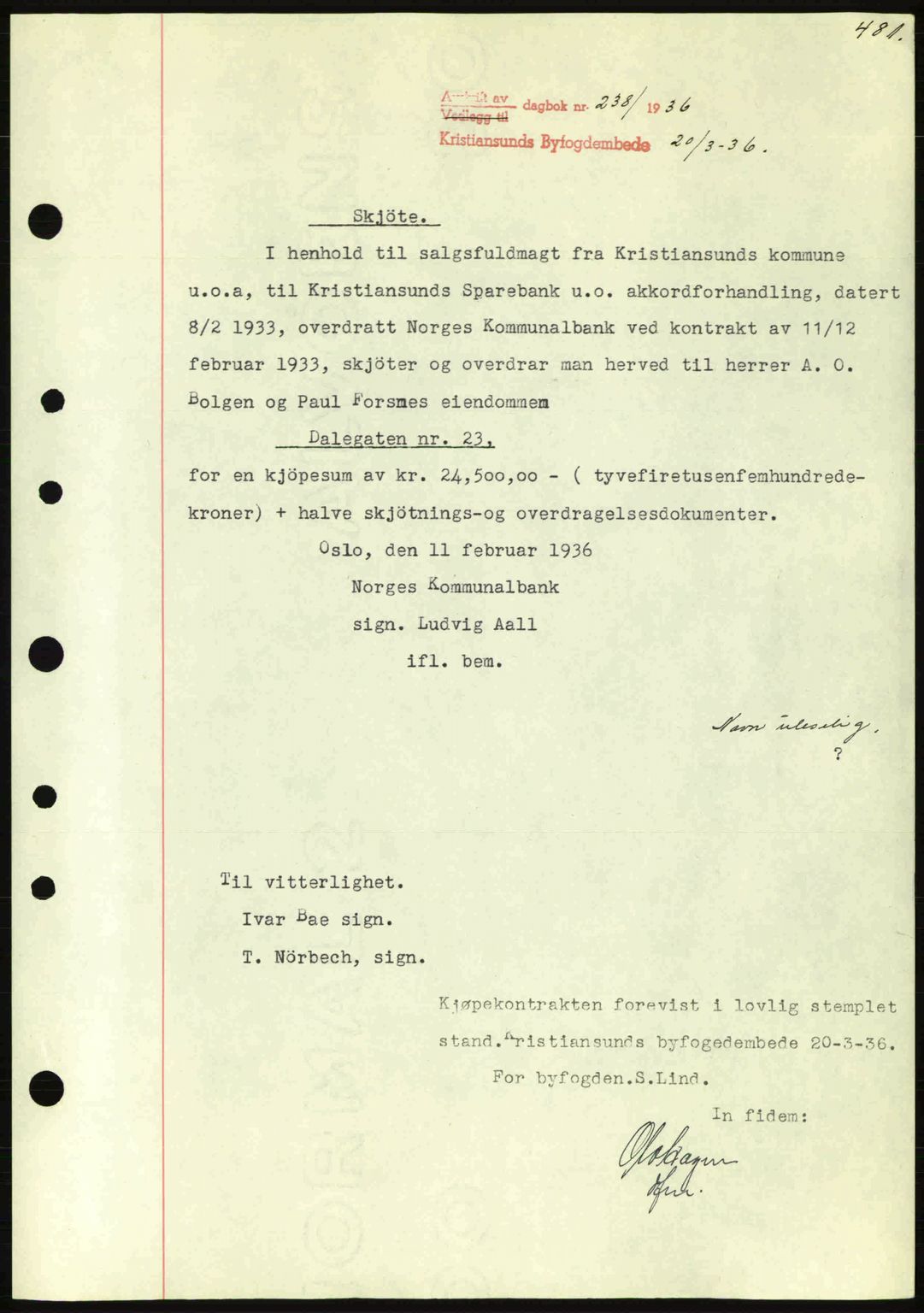Kristiansund byfogd, SAT/A-4587/A/27: Pantebok nr. 28, 1934-1936, Tingl.dato: 20.03.1936