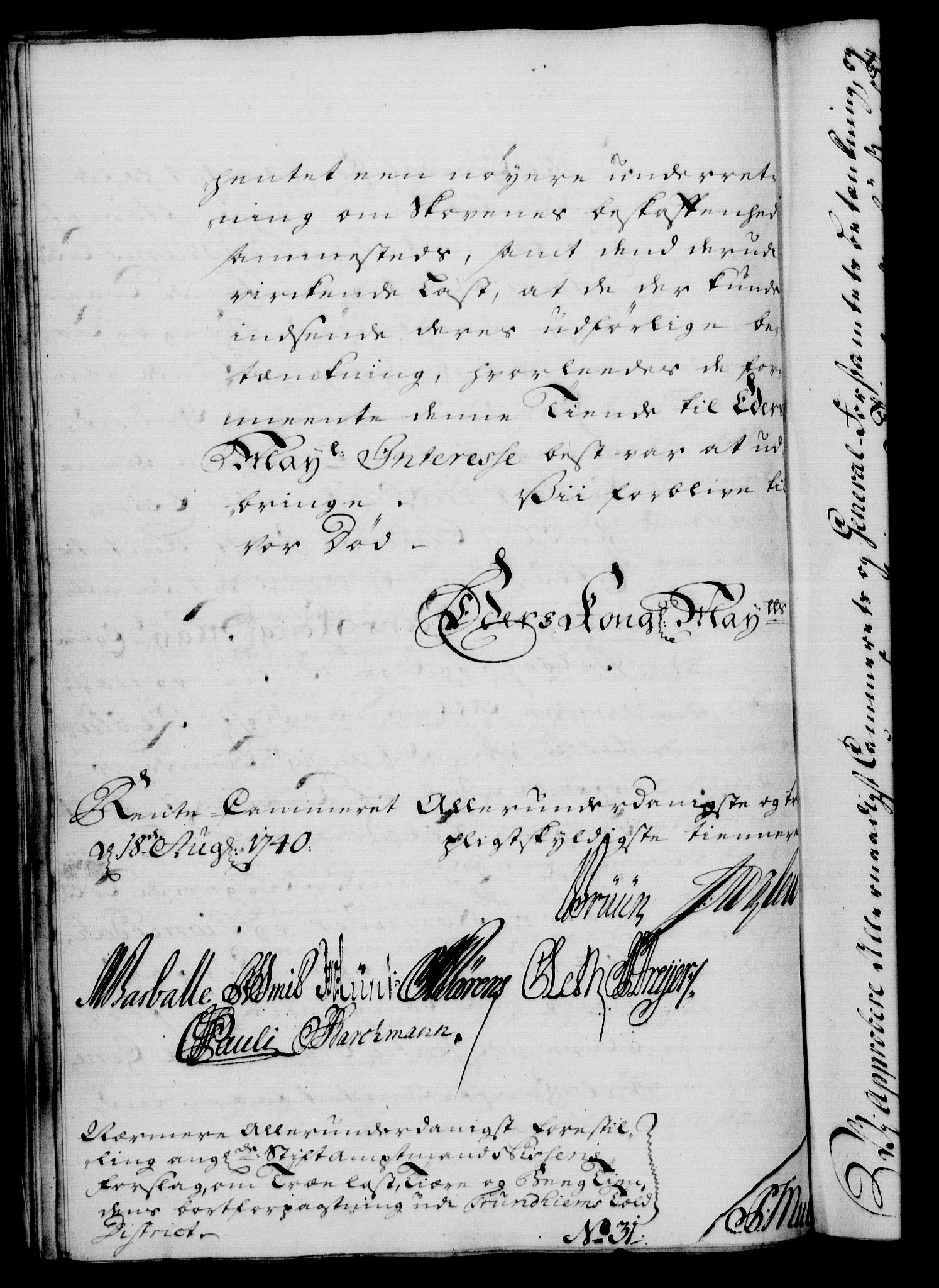 Rentekammeret, Kammerkanselliet, AV/RA-EA-3111/G/Gf/Gfa/L0023: Norsk relasjons- og resolusjonsprotokoll (merket RK 52.23), 1740, s. 538