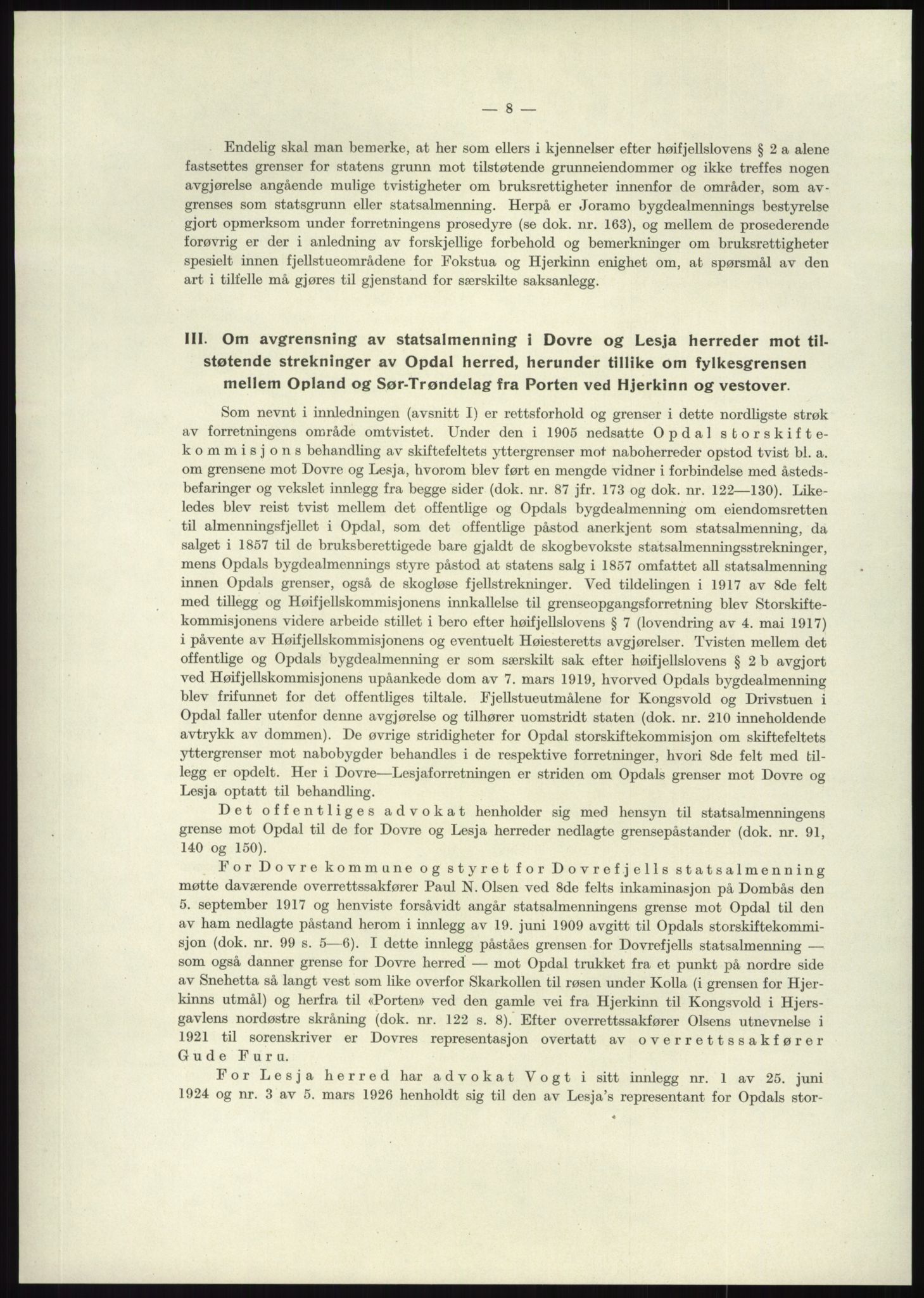 Høyfjellskommisjonen, AV/RA-S-1546/X/Xa/L0001: Nr. 1-33, 1909-1953, s. 3682