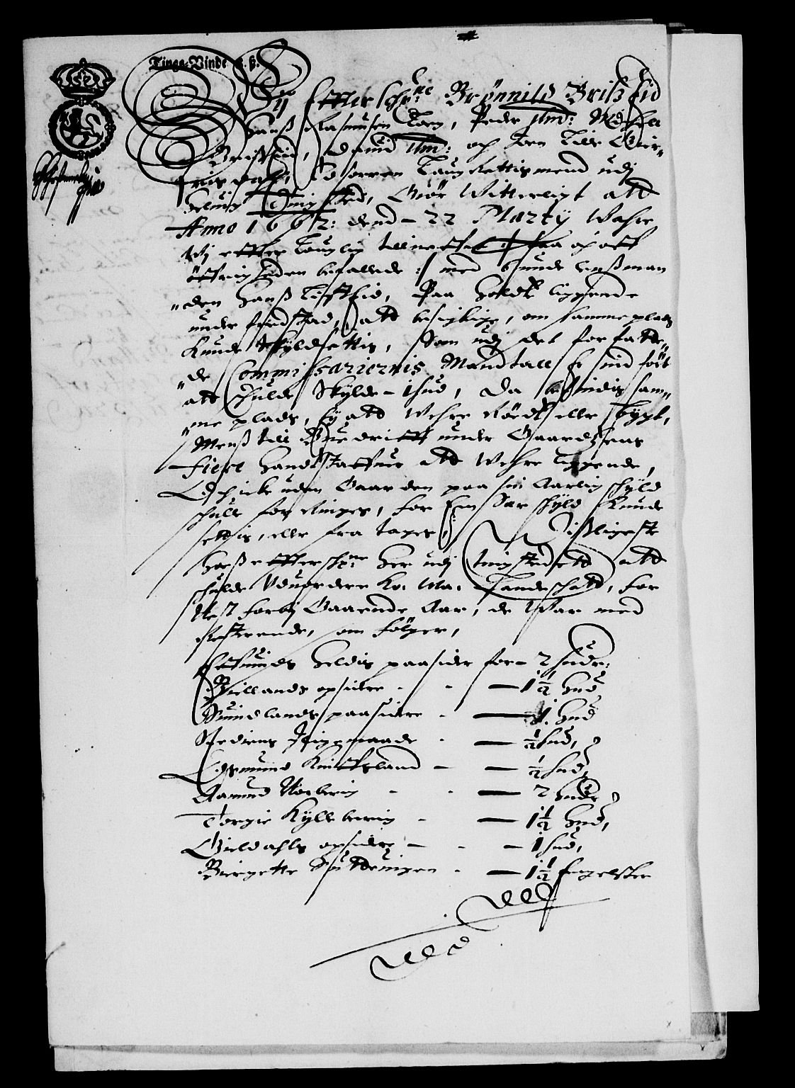 Rentekammeret inntil 1814, Reviderte regnskaper, Lensregnskaper, AV/RA-EA-5023/R/Rb/Rbr/L0023: Lista len, 1660-1661