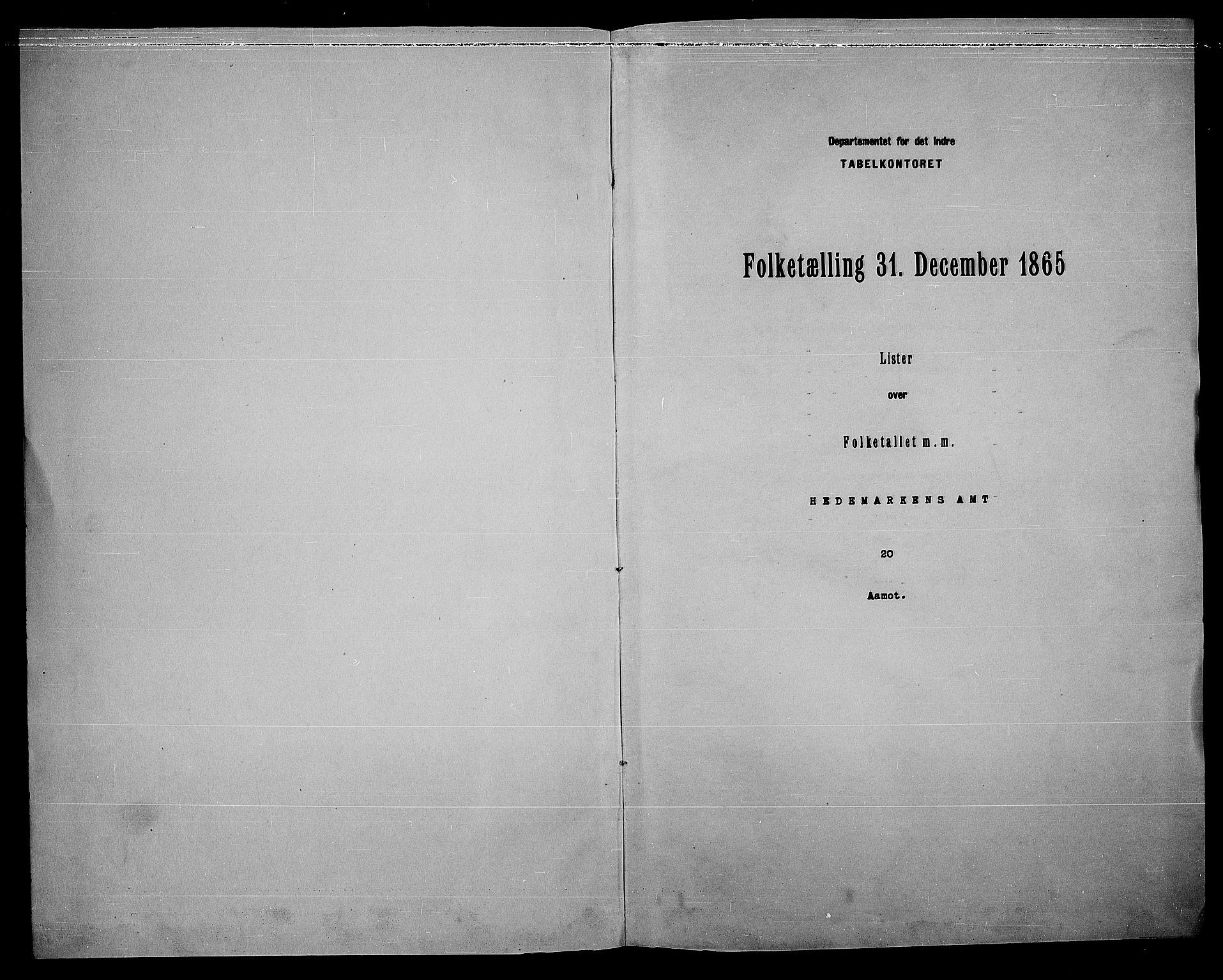 RA, Folketelling 1865 for 0429P Åmot prestegjeld, 1865, s. 3