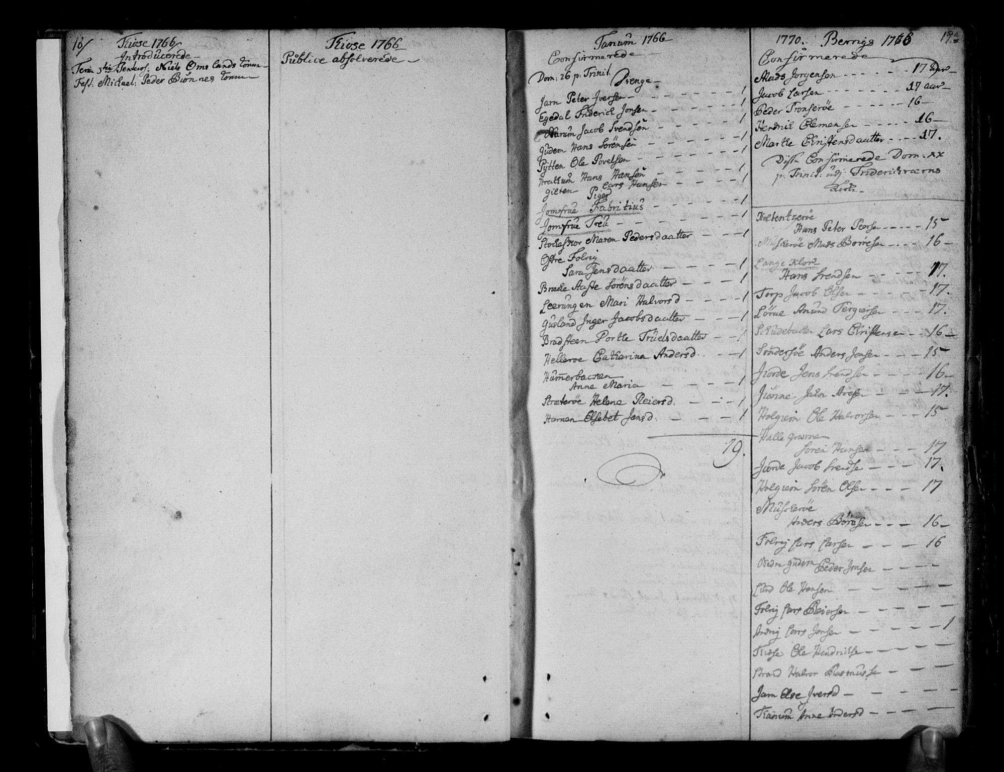 Brunlanes kirkebøker, AV/SAKO-A-342/F/Fa/L0001: Ministerialbok nr. I 1, 1766-1801, s. 18-19