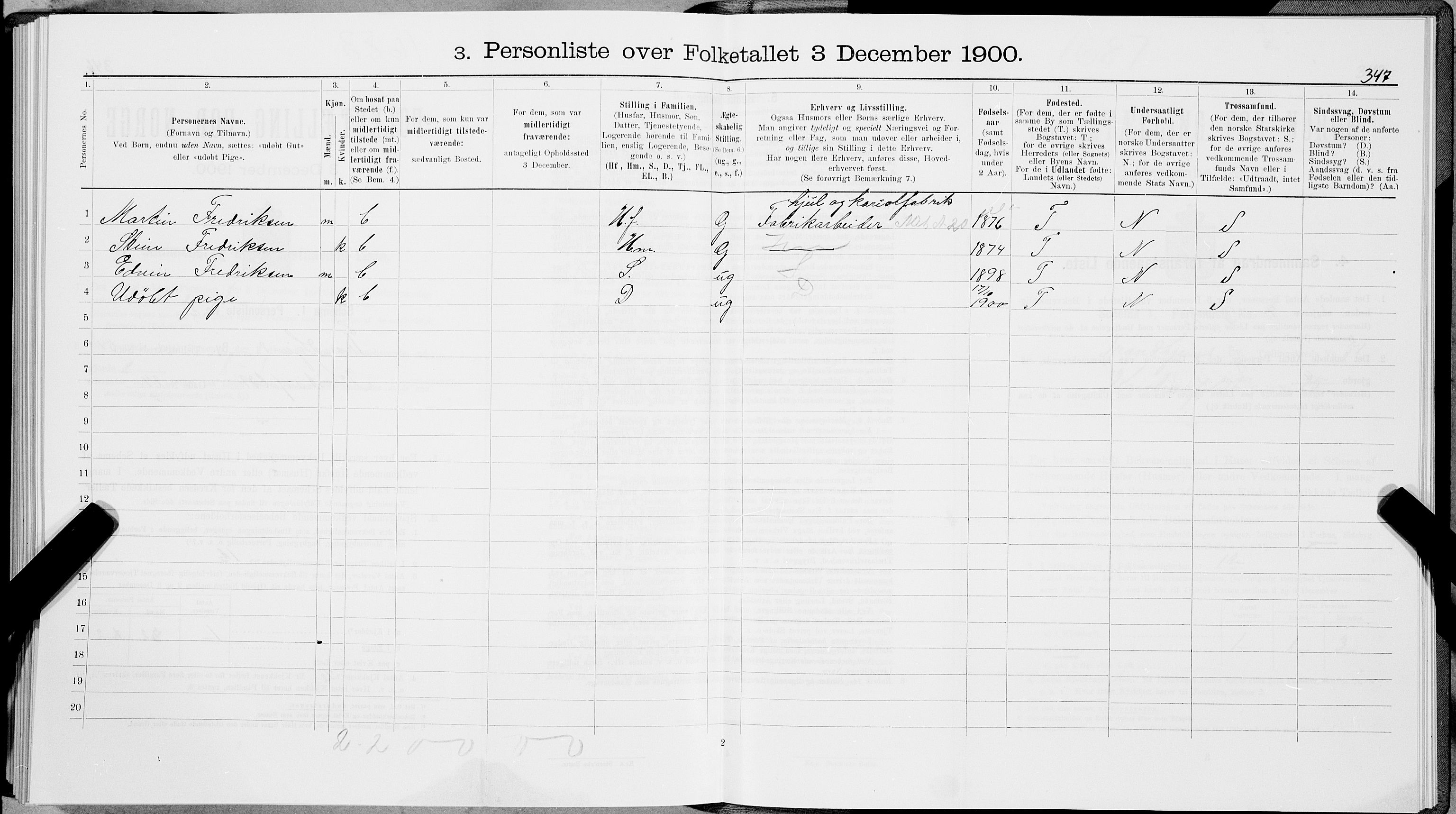 SAT, Folketelling 1900 for 1601 Trondheim kjøpstad, 1900, s. 8672