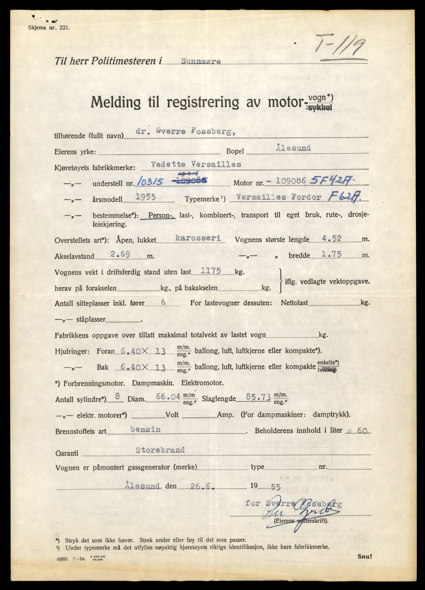 Møre og Romsdal vegkontor - Ålesund trafikkstasjon, AV/SAT-A-4099/F/Fe/L0001: Registreringskort for kjøretøy T 3 - T 127, 1927-1998, s. 2539