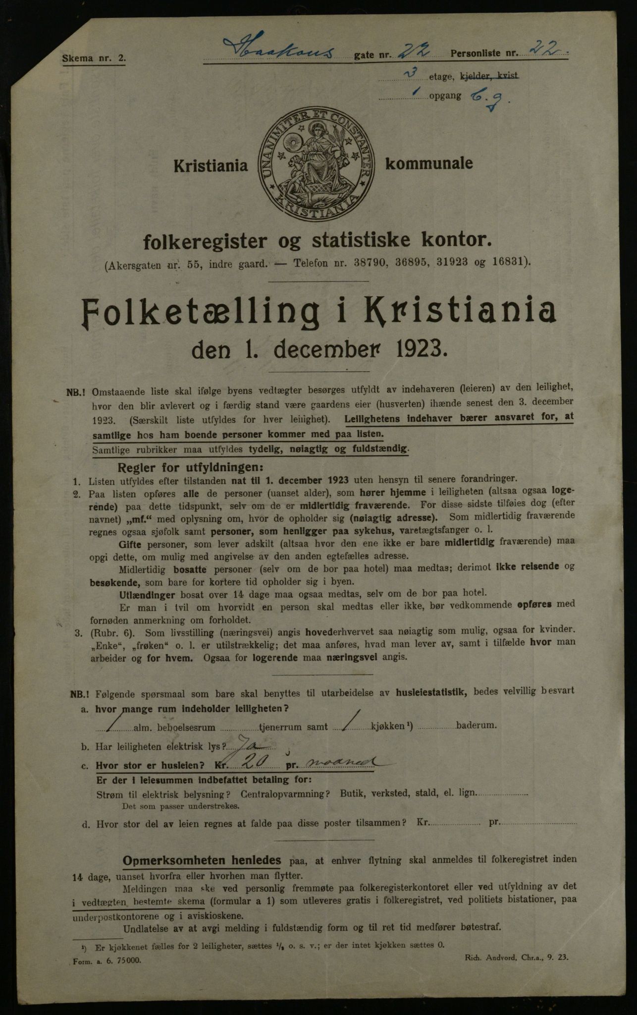 OBA, Kommunal folketelling 1.12.1923 for Kristiania, 1923, s. 48024