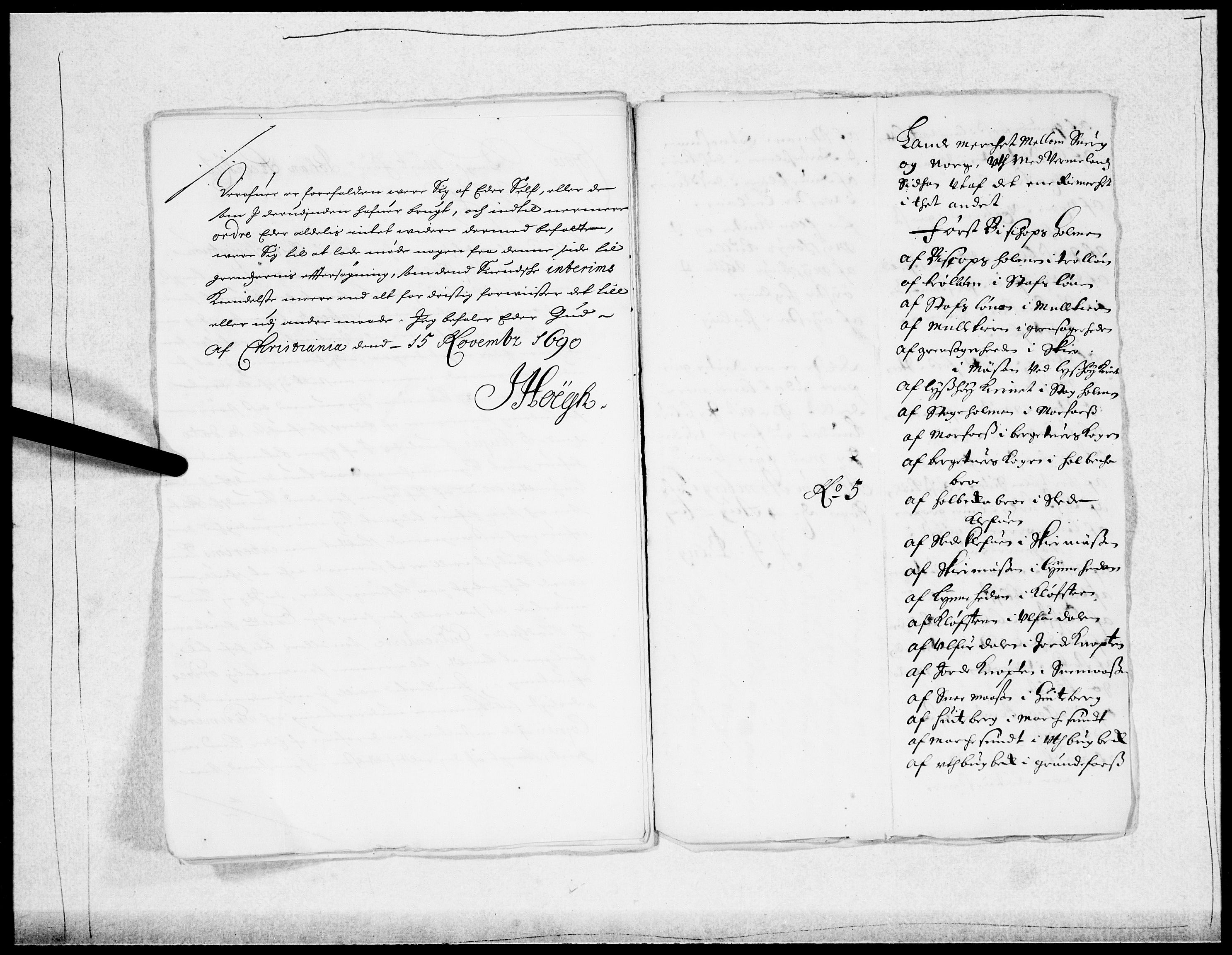 Danske Kanselli 1572-1799, AV/RA-EA-3023/F/Fc/Fcc/Fcca/L0044: Norske innlegg 1572-1799, 1690-1691, s. 57