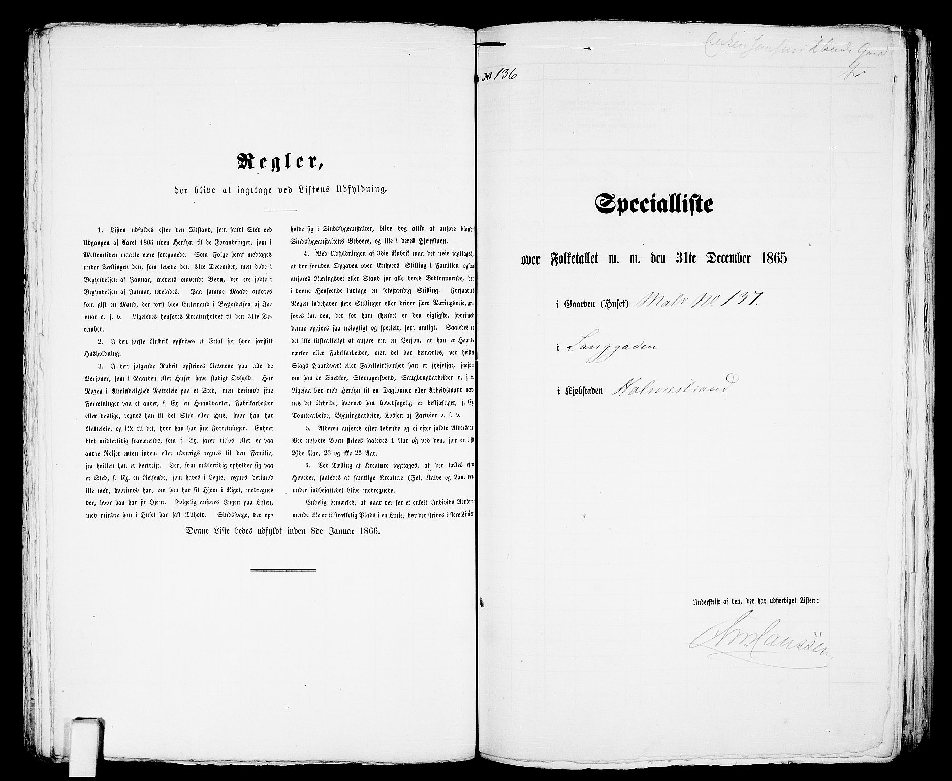 RA, Folketelling 1865 for 0702B Botne prestegjeld, Holmestrand kjøpstad, 1865, s. 279