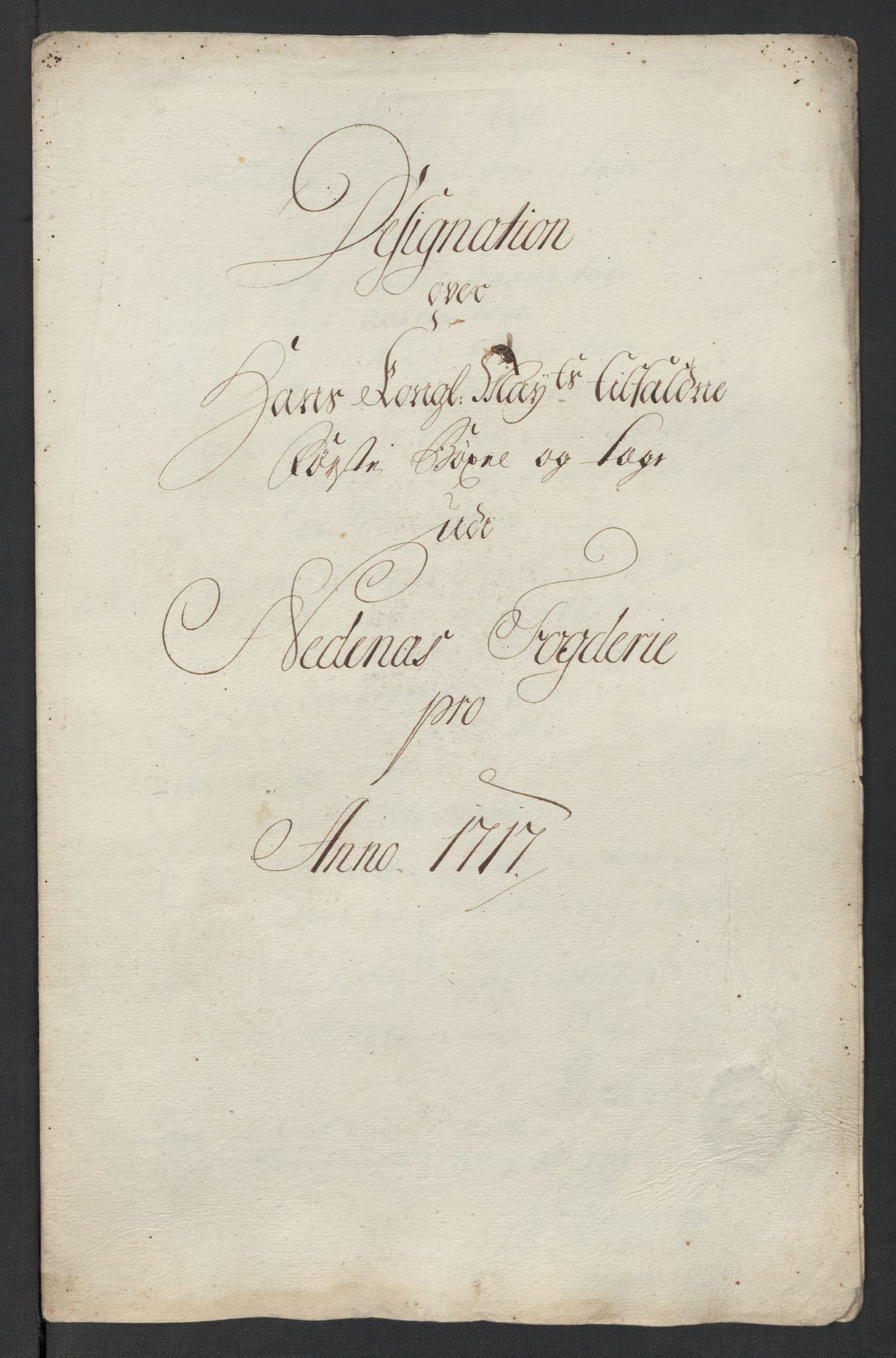 Rentekammeret inntil 1814, Reviderte regnskaper, Fogderegnskap, AV/RA-EA-4092/R39/L2326: Fogderegnskap Nedenes, 1717, s. 207