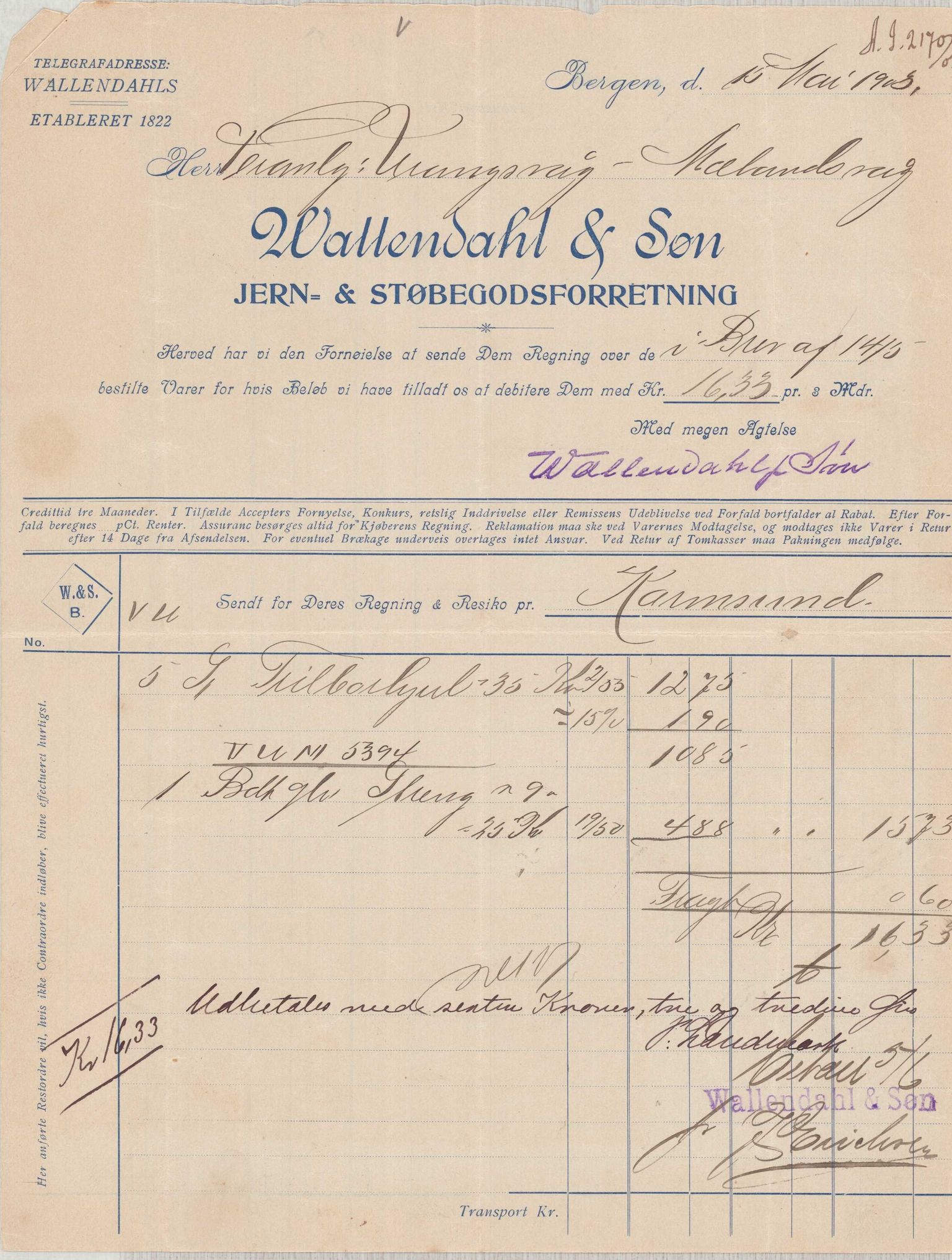 Finnaas kommune. Formannskapet, IKAH/1218a-021/E/Ea/L0002/0002: Rekneskap for veganlegg / Rekneskap for veganlegget Urangsvåg - Mælandsvåg, 1901-1903, s. 140