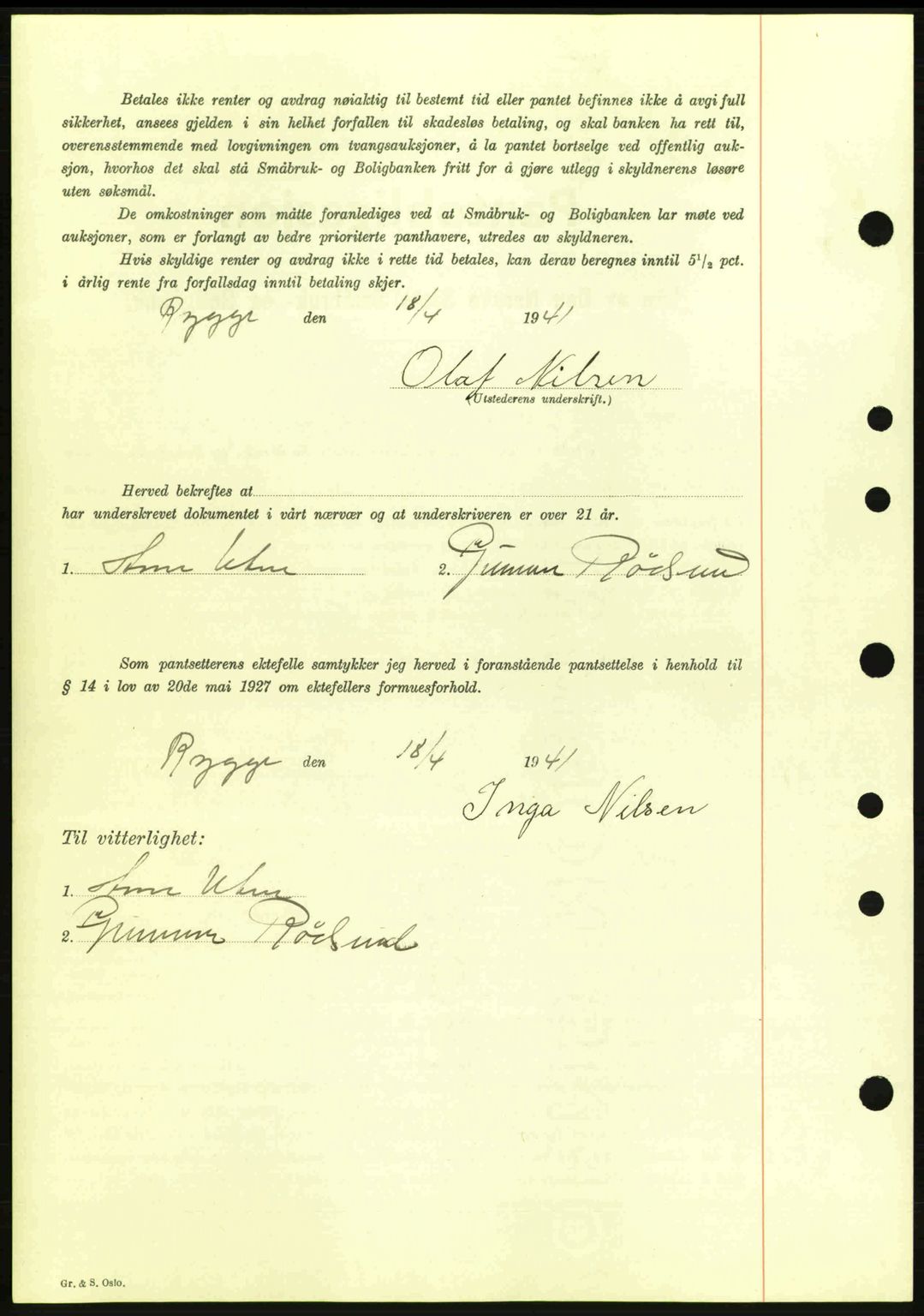 Moss sorenskriveri, SAO/A-10168: Pantebok nr. B10, 1940-1941, Dagboknr: 665/1941