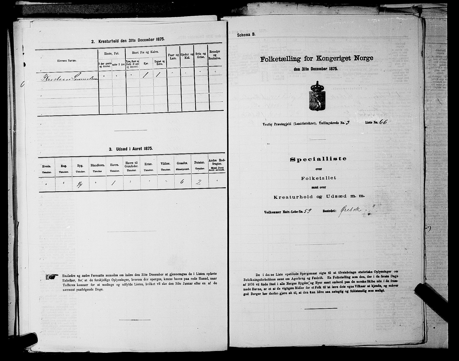 RA, Folketelling 1875 for 0211L Vestby prestegjeld, Vestby sokn, Garder sokn og Såner sokn, 1875, s. 428