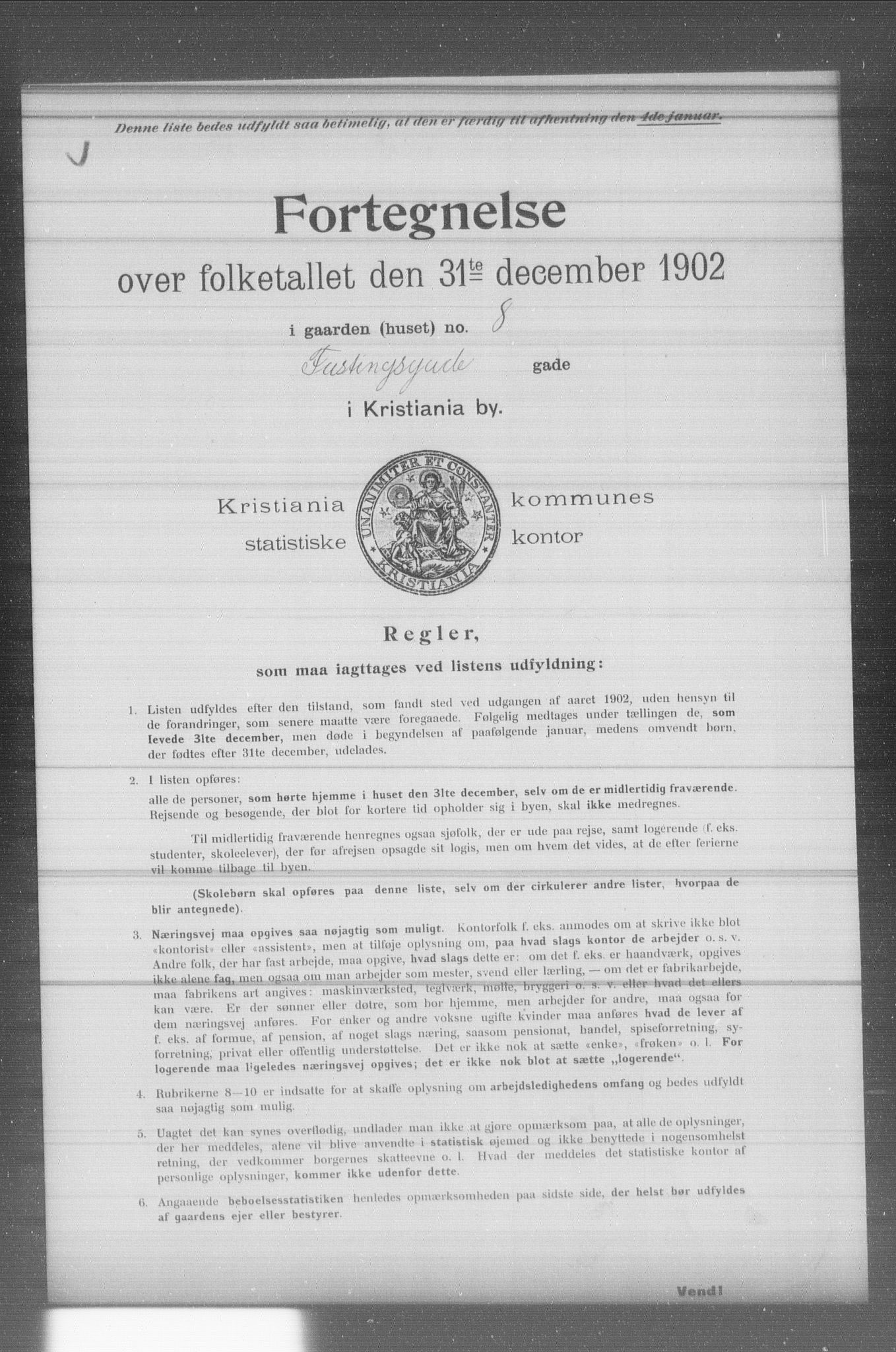 OBA, Kommunal folketelling 31.12.1902 for Kristiania kjøpstad, 1902, s. 4636