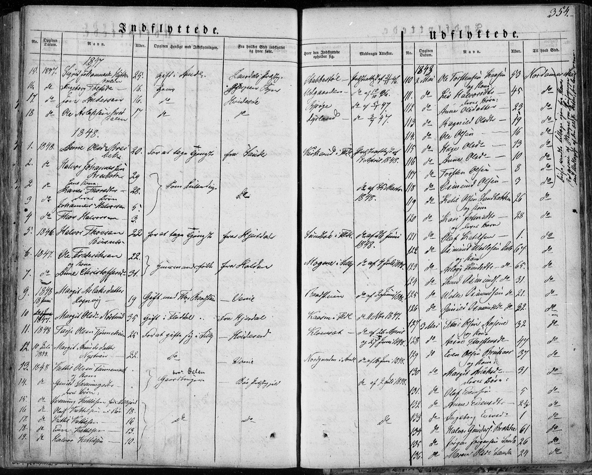 Seljord kirkebøker, AV/SAKO-A-20/F/Fa/L0011: Ministerialbok nr. I 11, 1831-1849, s. 354