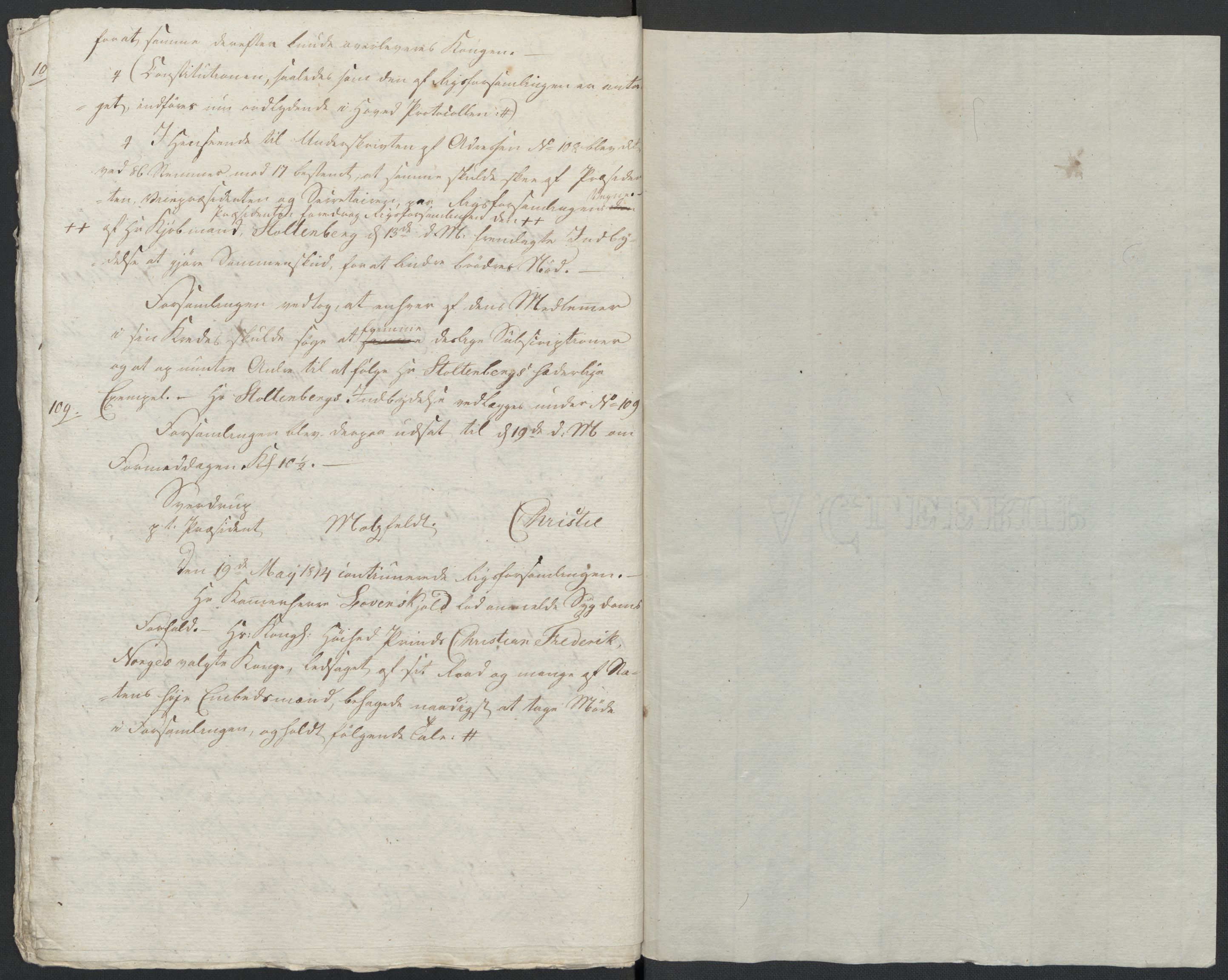 Christie, Wilhelm Frimann Koren, RA/PA-0014/F/L0004: Christies dokumenter fra 1814, 1814, s. 95