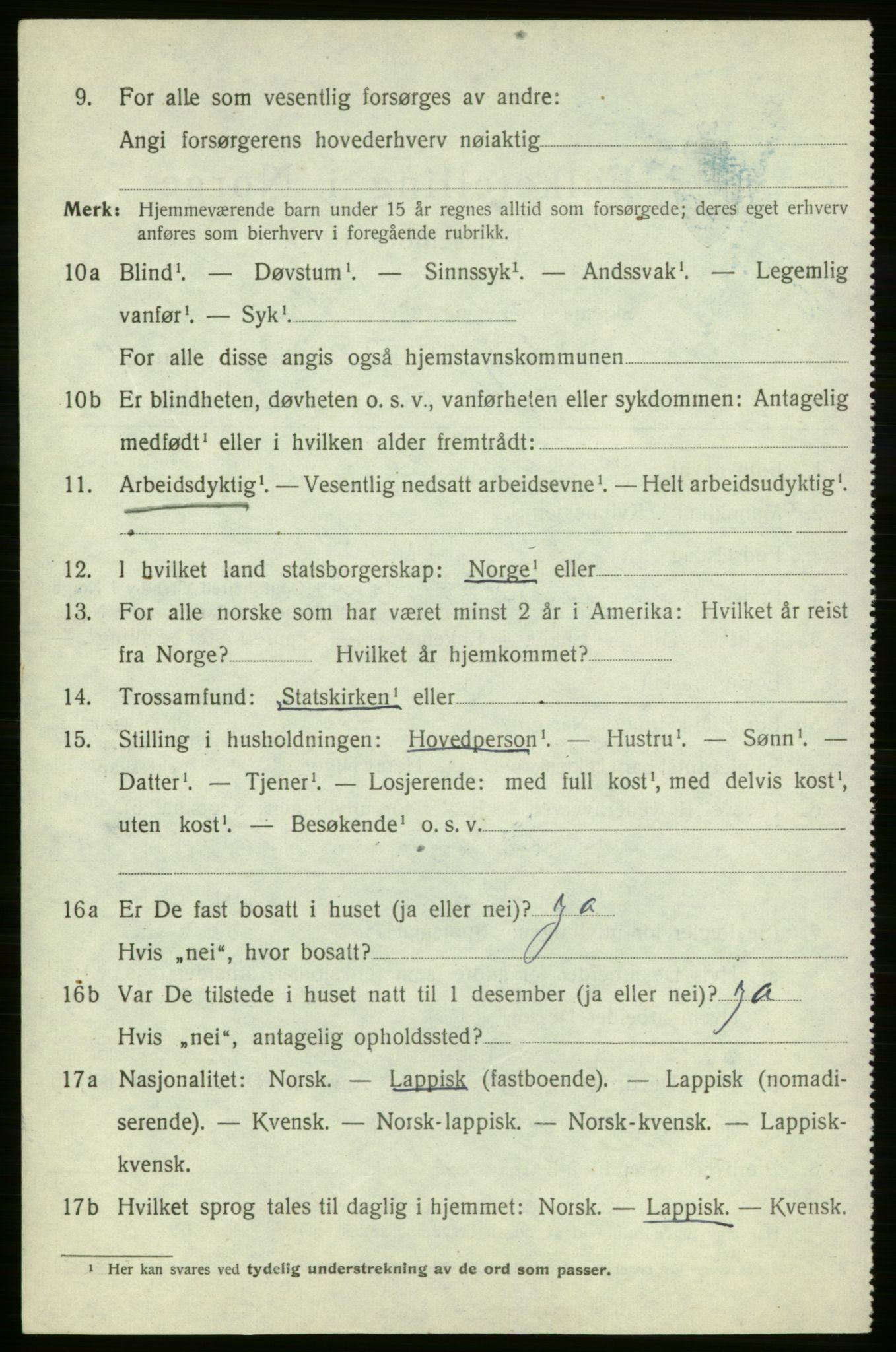 SATØ, Folketelling 1920 for 2017 Kvalsund herred, 1920, s. 605