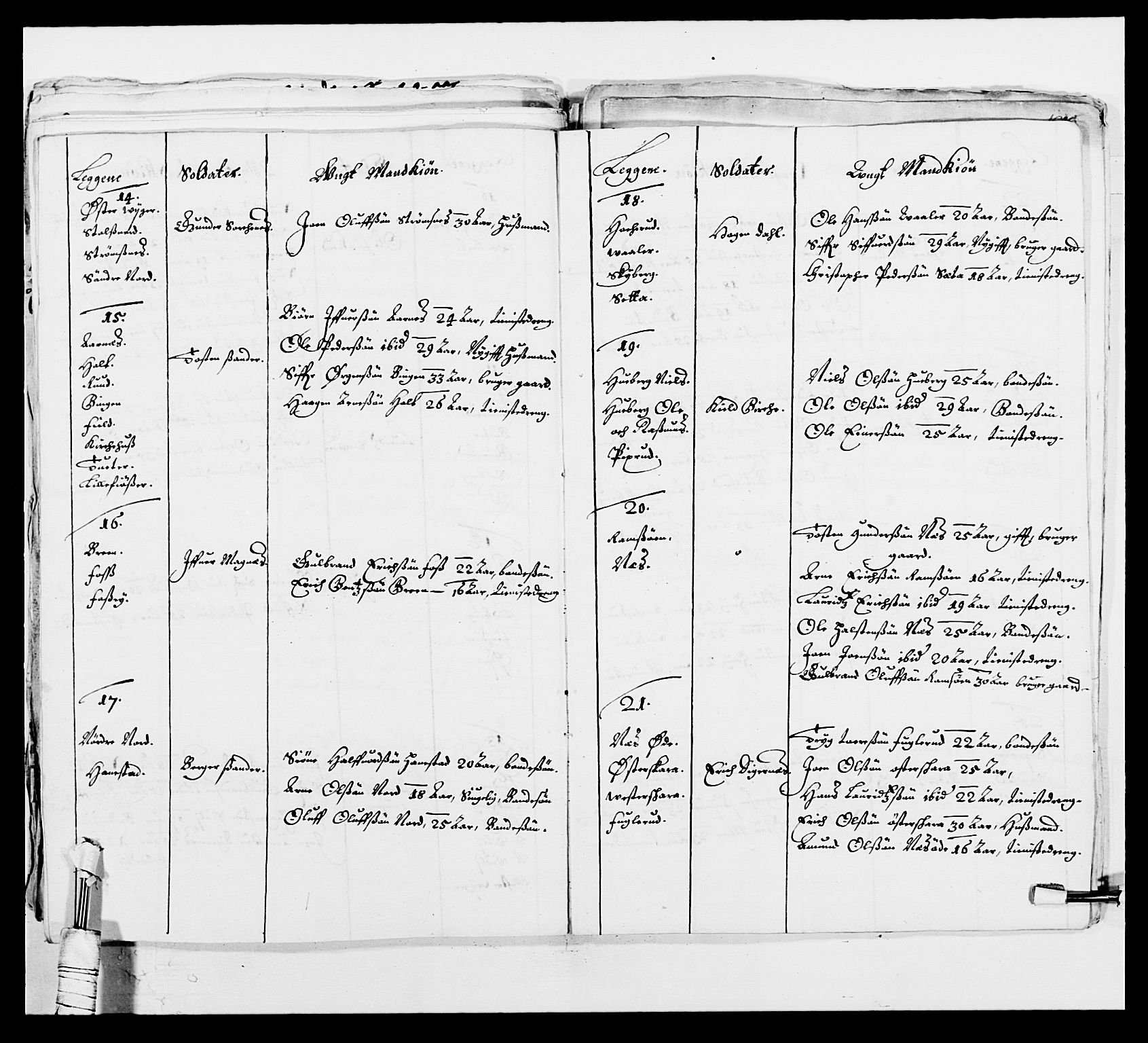 Kommanderende general (KG I) med Det norske krigsdirektorium, AV/RA-EA-5419/E/Ea/L0499: Opplandske regiment, 1690-1693, s. 121