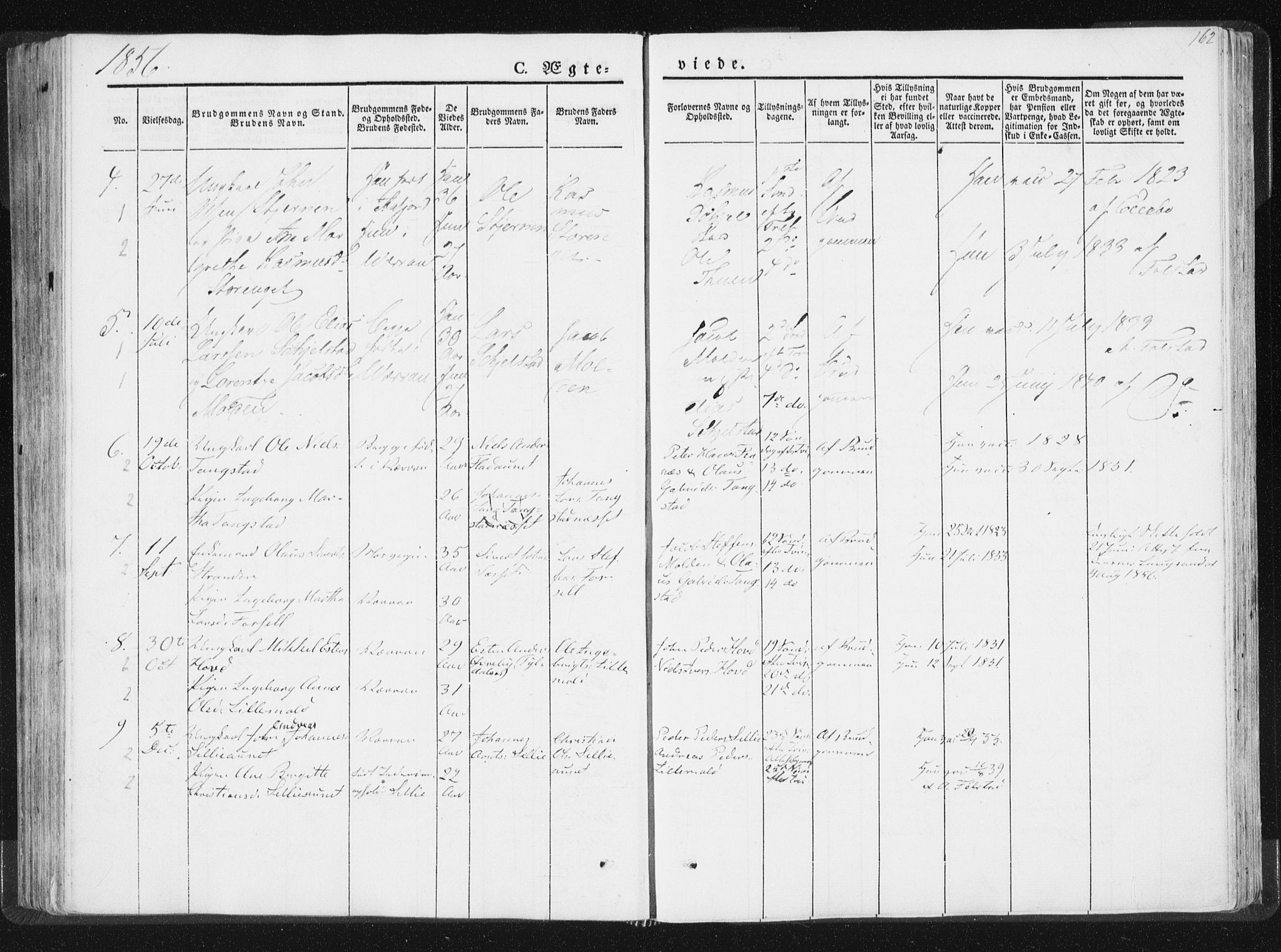 Ministerialprotokoller, klokkerbøker og fødselsregistre - Nord-Trøndelag, SAT/A-1458/744/L0418: Ministerialbok nr. 744A02, 1843-1866, s. 162