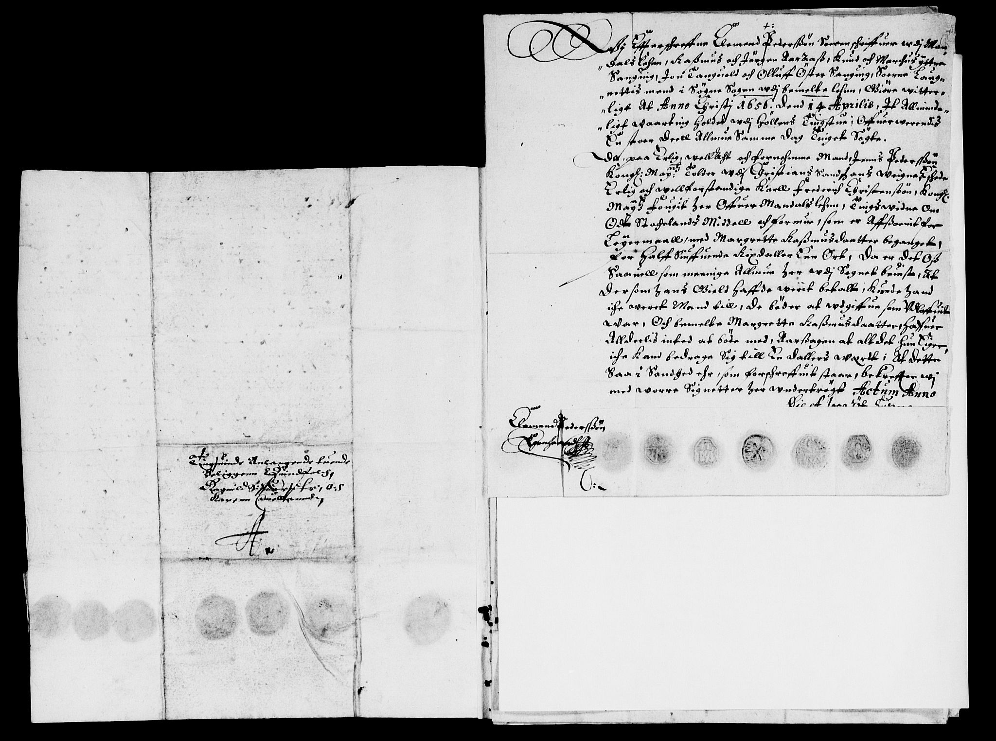 Rentekammeret inntil 1814, Reviderte regnskaper, Lensregnskaper, AV/RA-EA-5023/R/Rb/Rbq/L0042: Nedenes len. Mandals len. Råbyggelag., 1652-1655