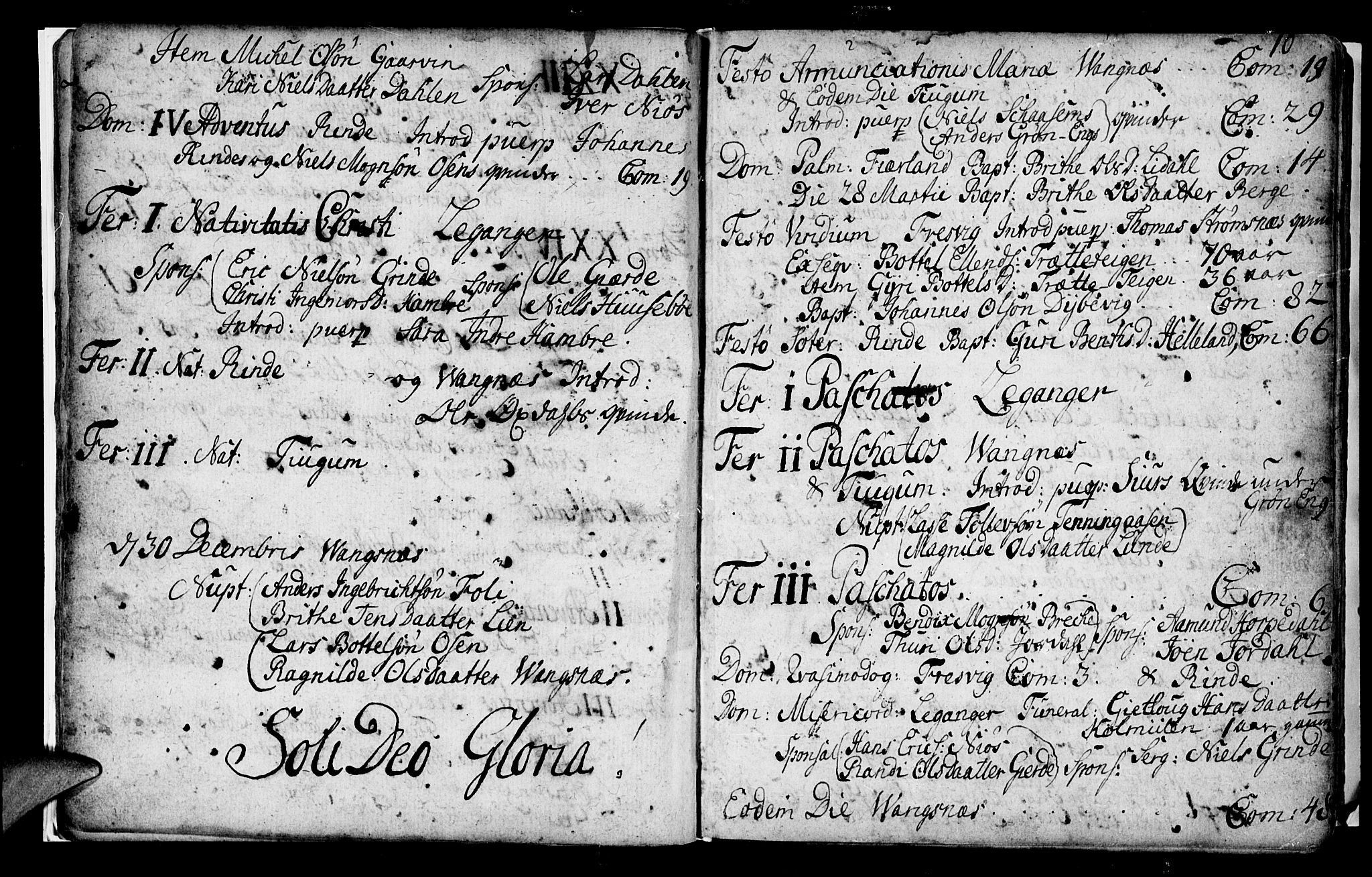 Leikanger sokneprestembete, SAB/A-81001: Ministerialbok nr. A 2, 1735-1756, s. 10