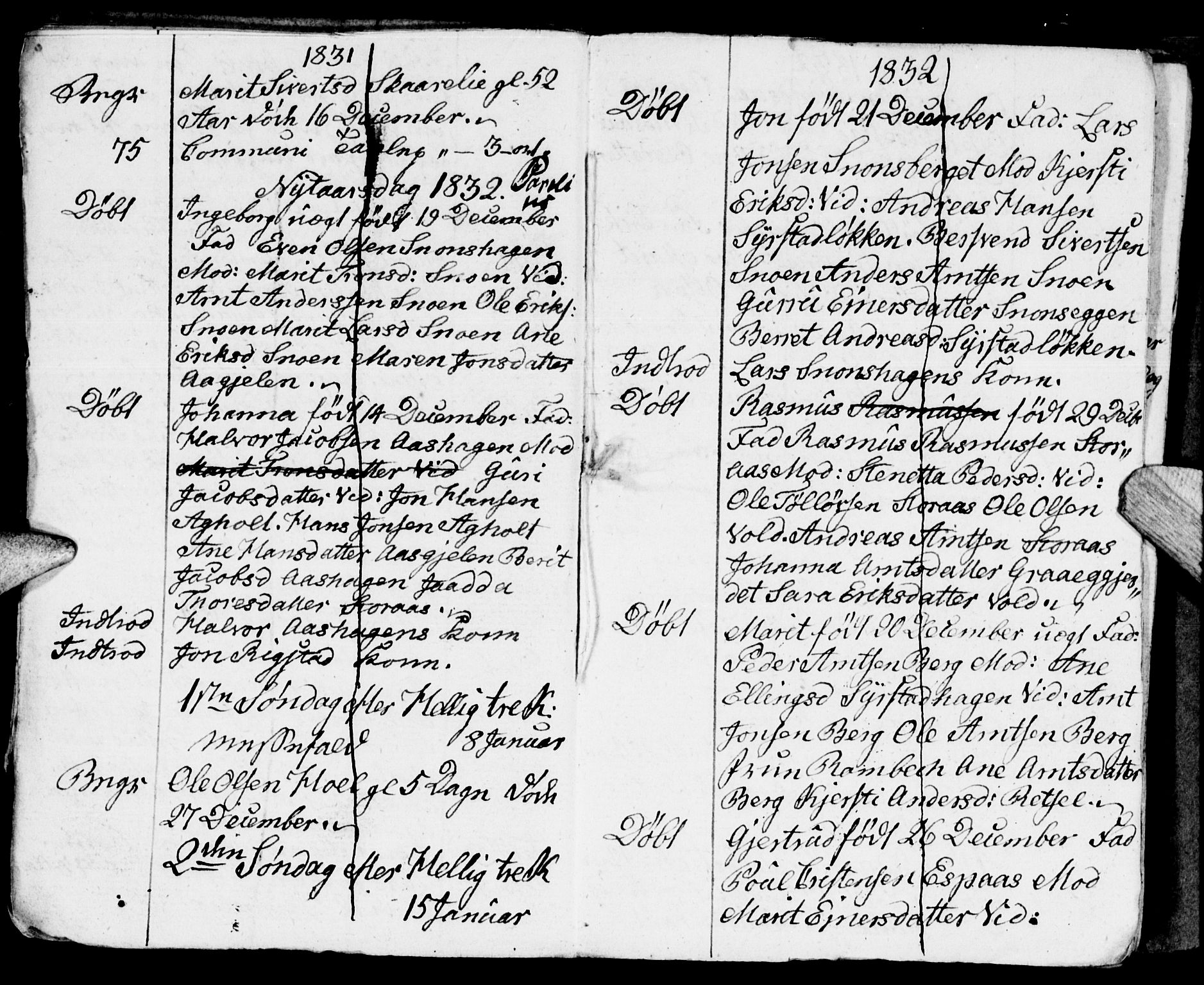 Meldal sokneprestkontor, AV/SAT-A-1123/1/I/I1/I1f/L0008: Kladd til kirkebok nr. 672I1F, 1827-1866