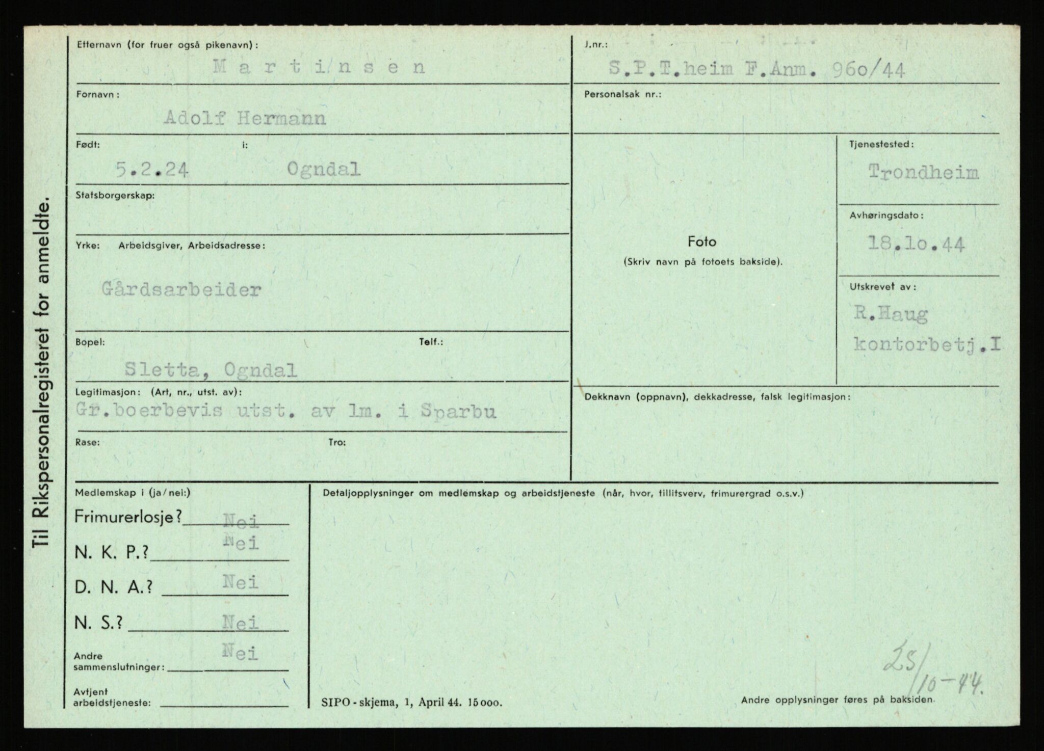 Statspolitiet - Hovedkontoret / Osloavdelingen, AV/RA-S-1329/C/Ca/L0010: Lind - Moksnes, 1943-1945, s. 2856