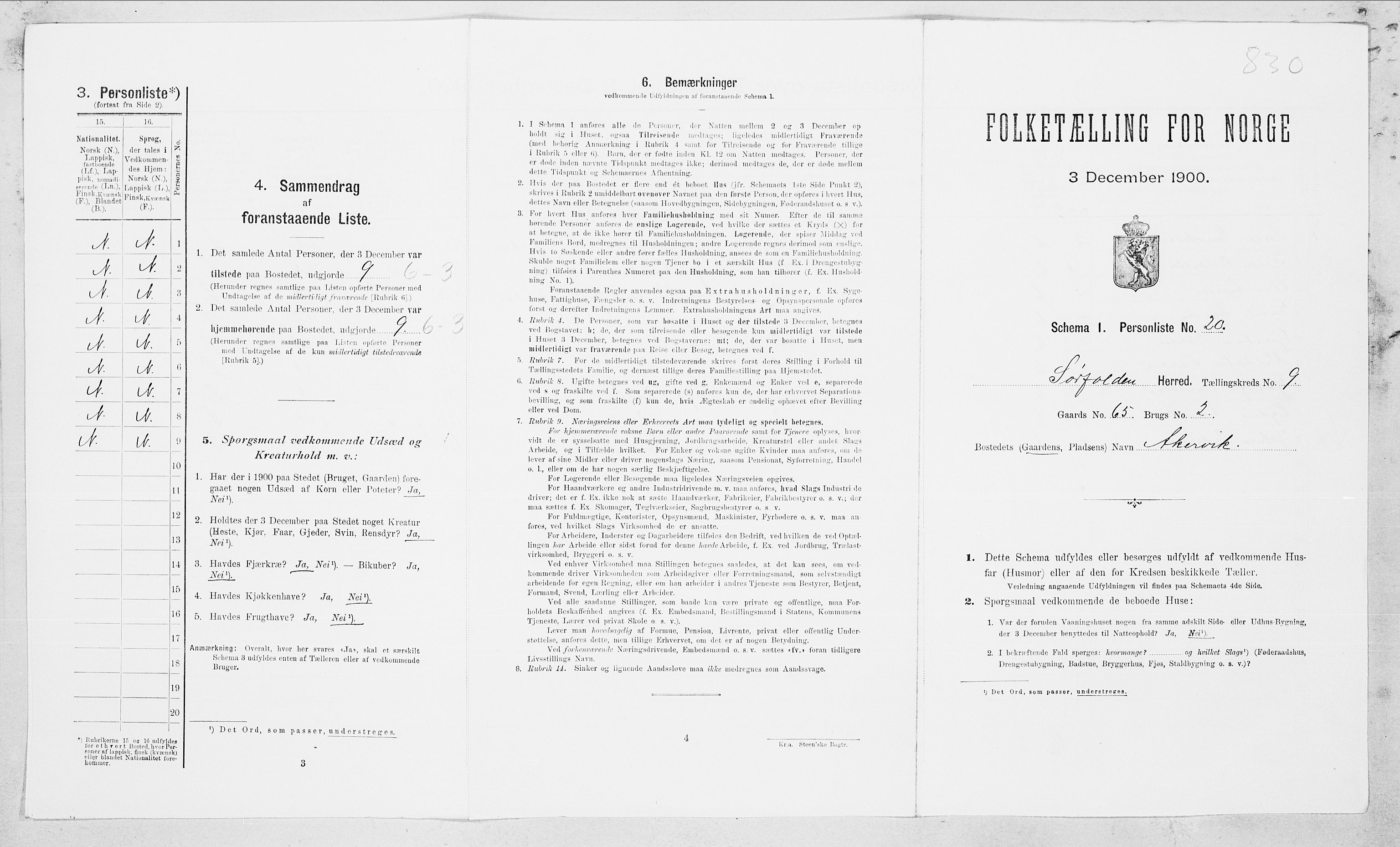 SAT, Folketelling 1900 for 1845 Sørfold herred, 1900, s. 571