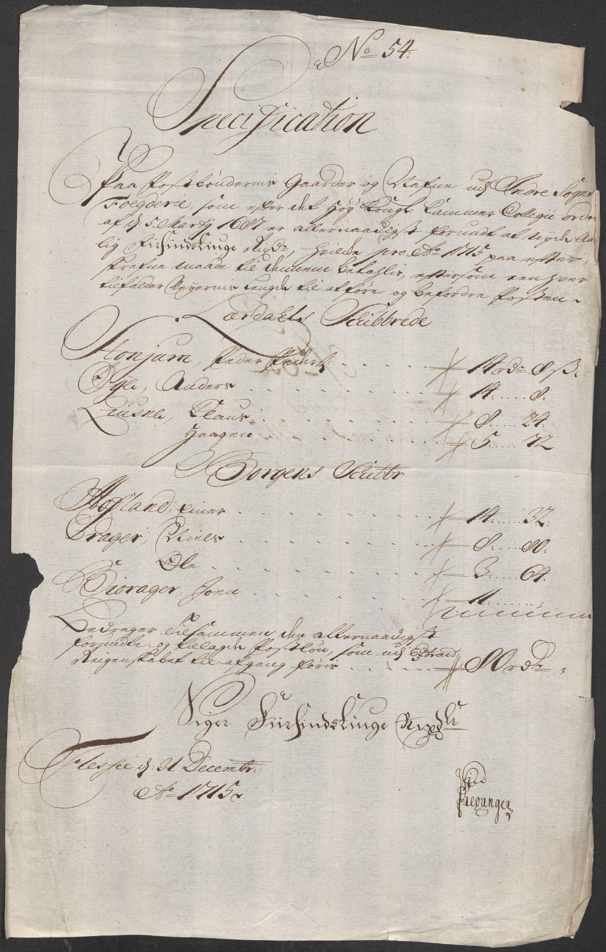 Rentekammeret inntil 1814, Reviderte regnskaper, Fogderegnskap, RA/EA-4092/R52/L3320: Fogderegnskap Sogn, 1715-1716, s. 286